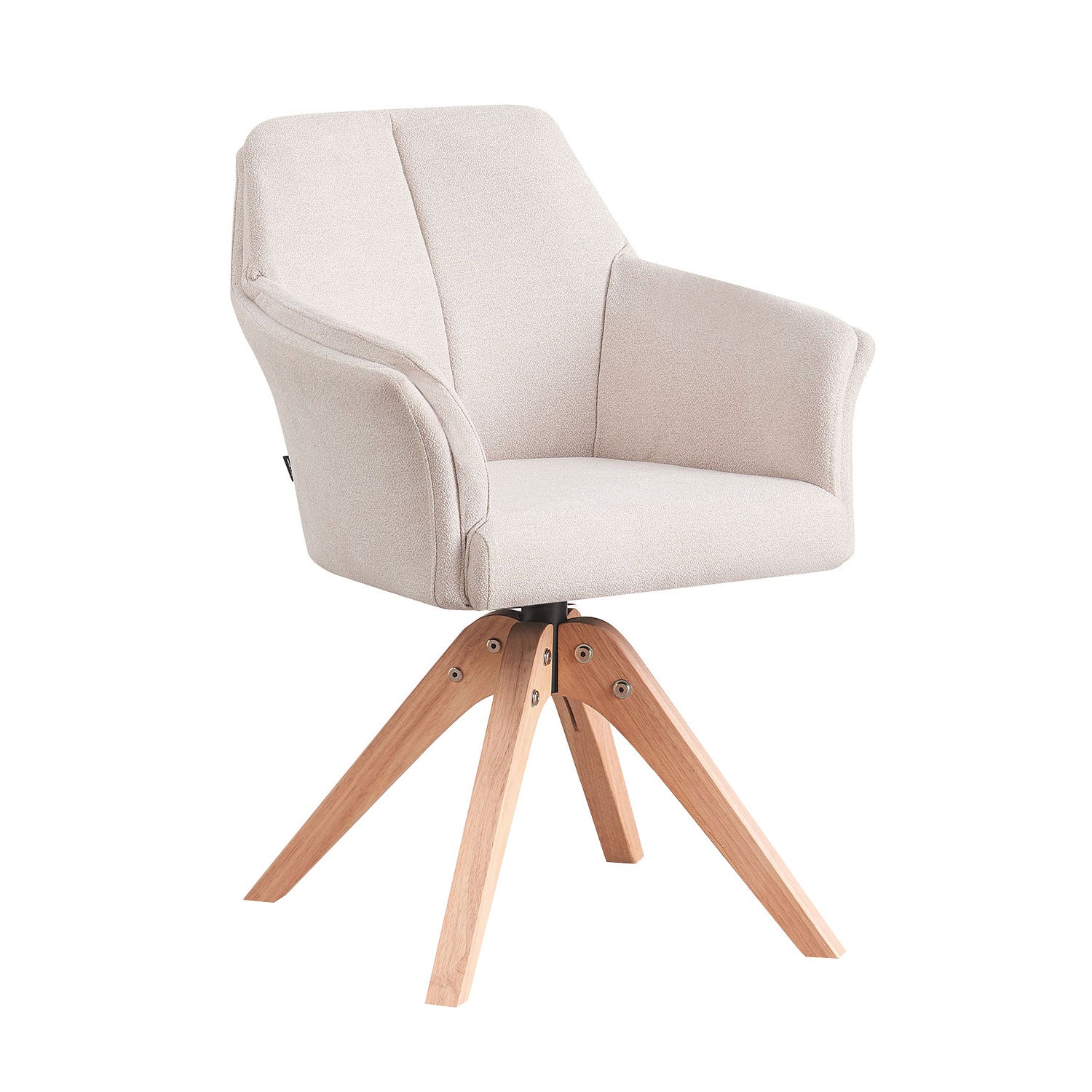 Esszimmerstuhl DAISY – Drehbarer Stuhl mit Armlehne & Holzgestell | B&D home