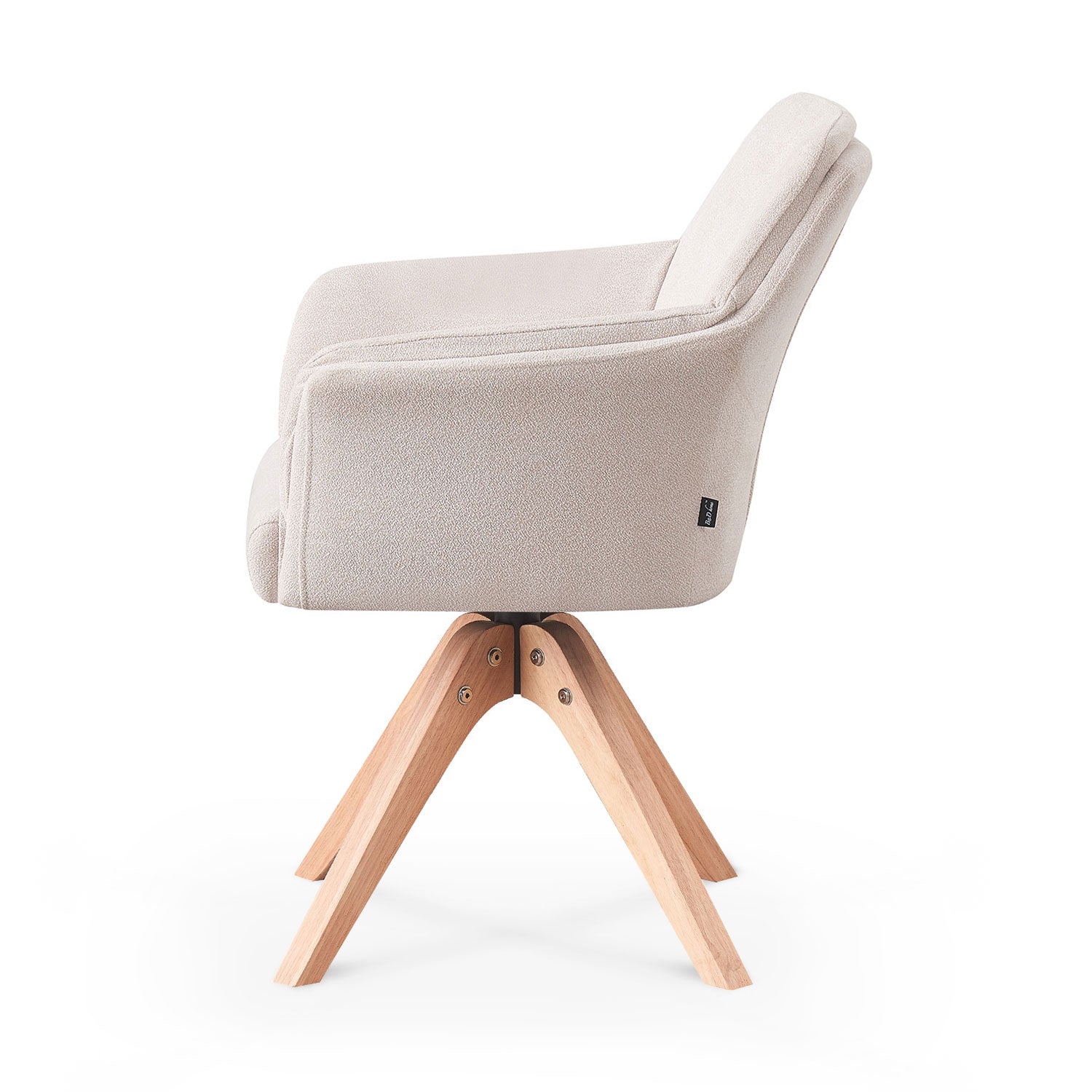 Esszimmerstuhl DAISY – Drehbarer Stuhl mit Armlehne & Holzgestell | B&D home