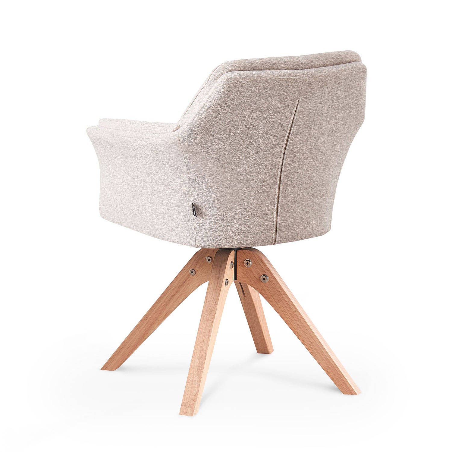 Esszimmerstuhl DAISY – Drehbarer Stuhl mit Armlehne & Holzgestell | B&D home