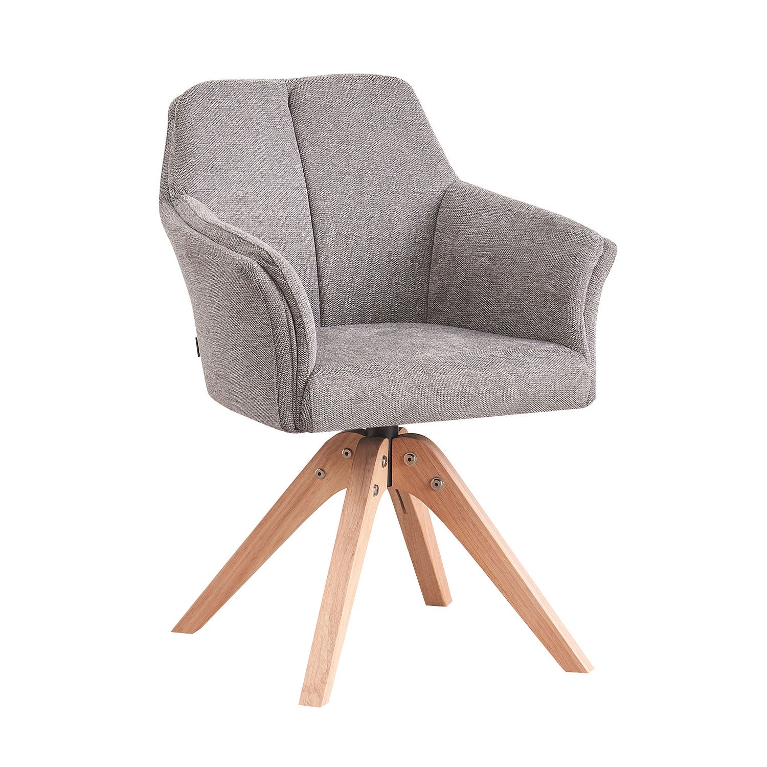 Esszimmerstuhl DAISY – Drehbarer Stuhl mit Armlehne & Holzgestell | B&D home