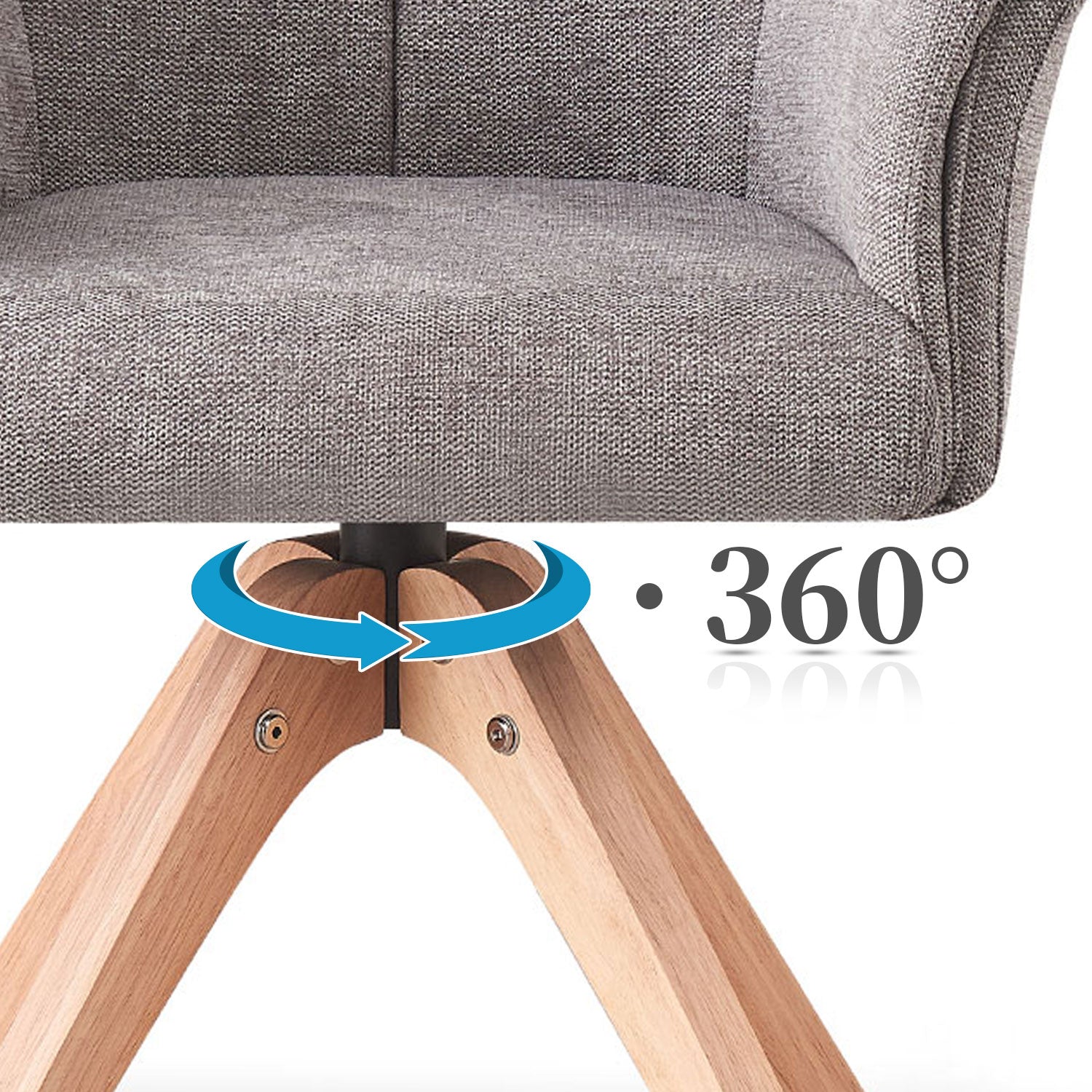 Esszimmerstuhl DAISY – Drehbarer Stuhl mit Armlehne & Holzgestell | B&D home