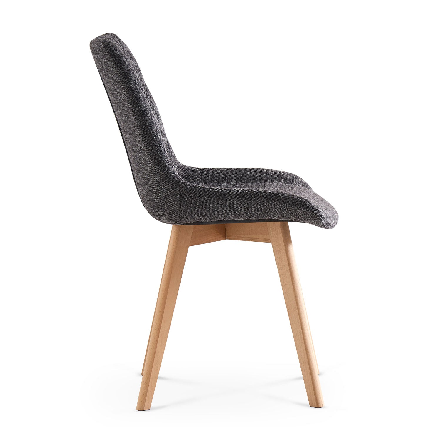 Esszimmerstühle 2er Set TANIA – Polsterstuhl mit Steppung & Holzbeinen | B&D home
