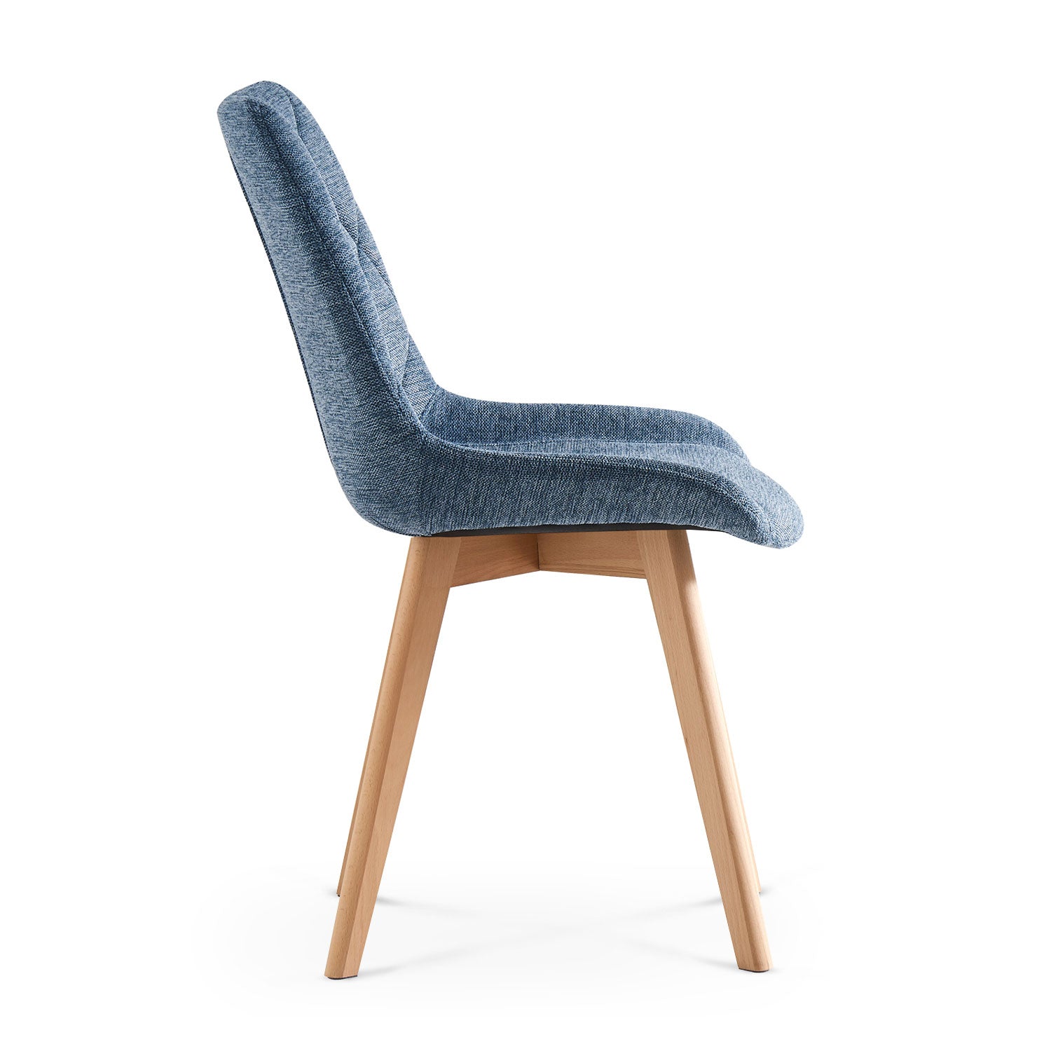 Esszimmerstühle 2er Set TANIA – Polsterstuhl mit Steppung & Holzbeinen | B&D home