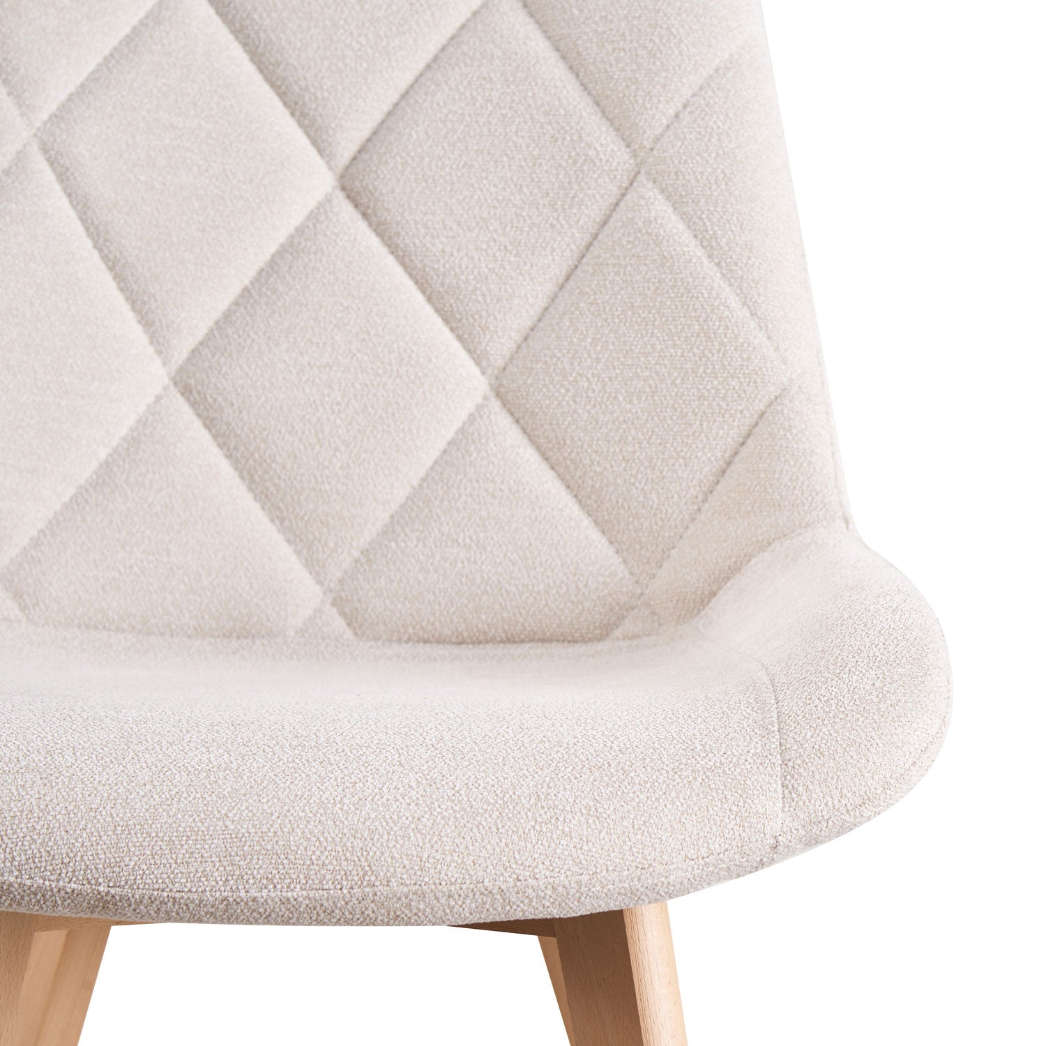 Esszimmerstühle 2er Set TANIA – Polsterstuhl mit Steppung & Holzbeinen | B&D home