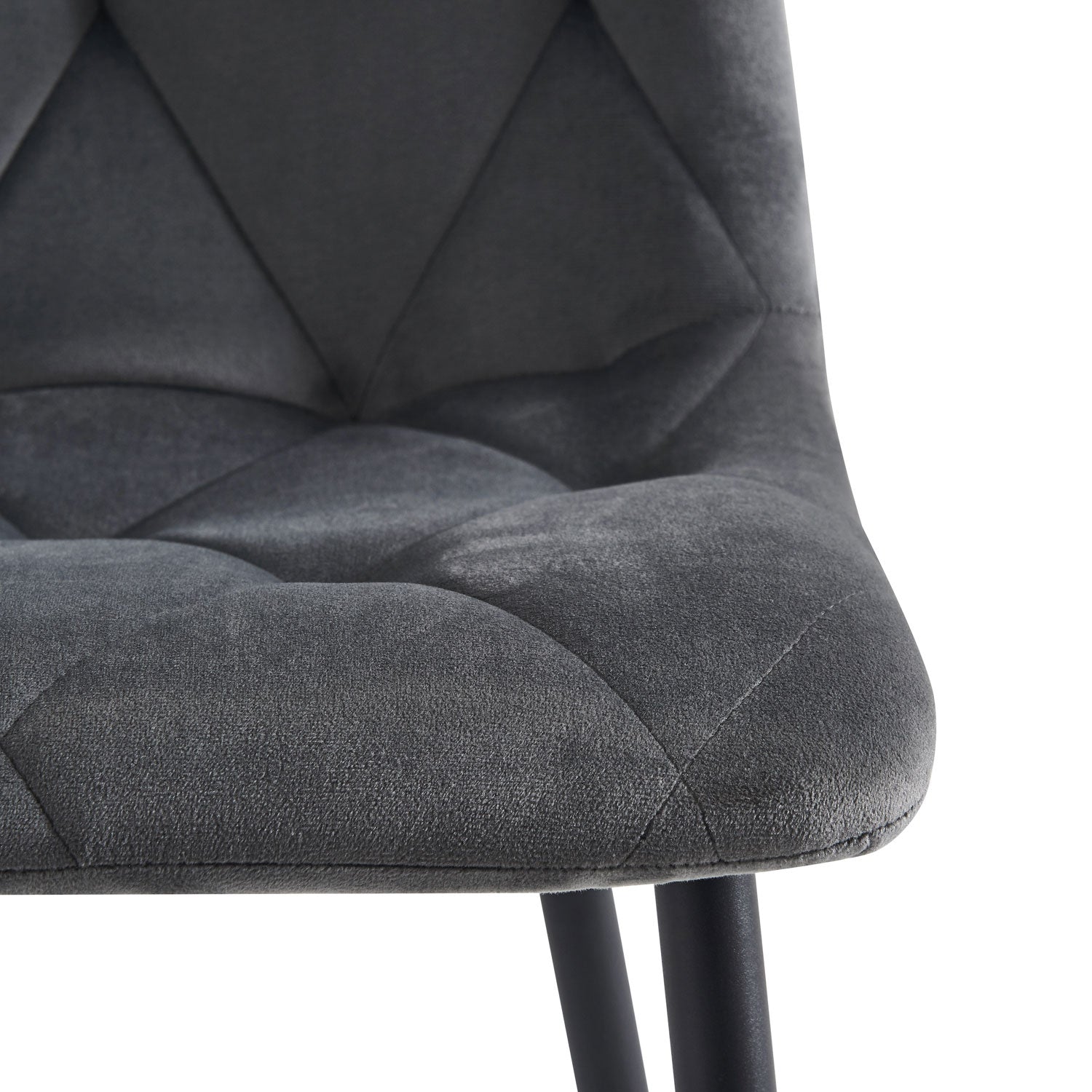 Esszimmerstühle 2er Set /4er Set VICKA – Polsterstuhl mit Steppung & Metallgestell | B&D home
