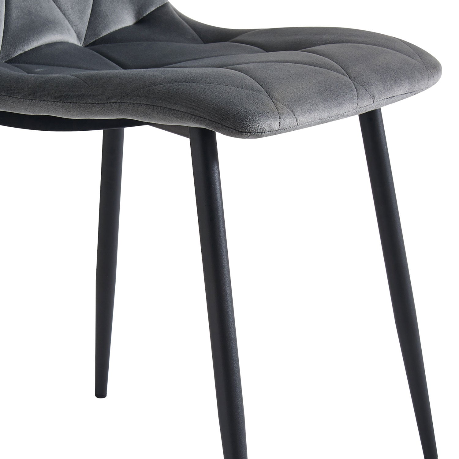 Esszimmerstühle 2er Set /4er Set VICKA – Polsterstuhl mit Steppung & Metallgestell | B&D home