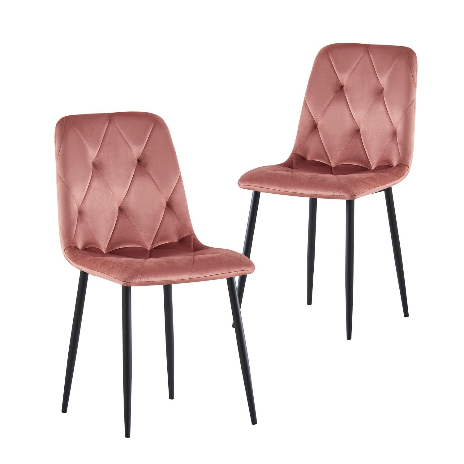 Esszimmerstühle 2er Set /4er Set VICKA – Polsterstuhl mit Steppung & Metallgestell | B&D home