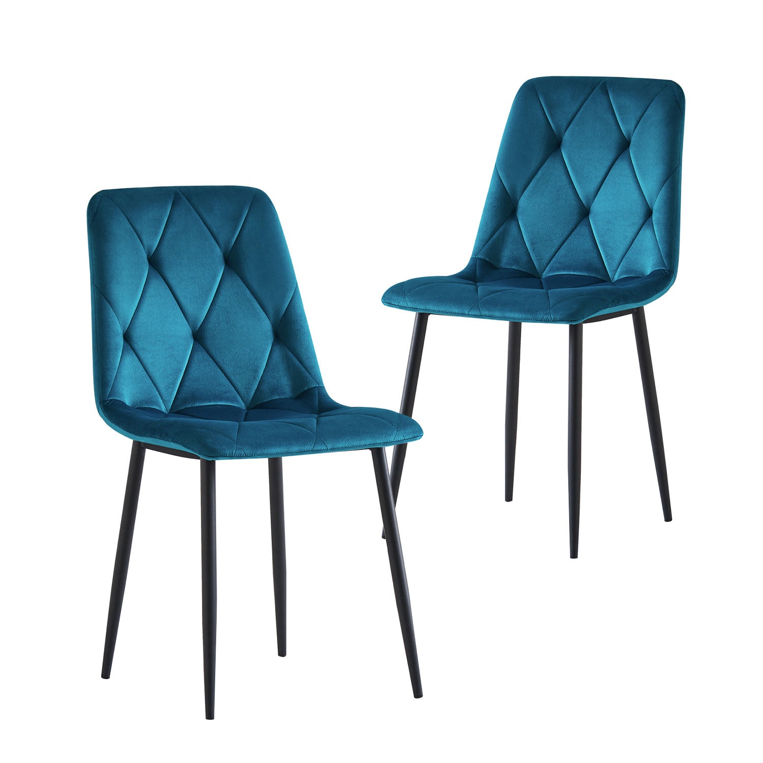 Esszimmerstühle 2er Set /4er Set VICKA – Polsterstuhl mit Steppung & Metallgestell | B&D home