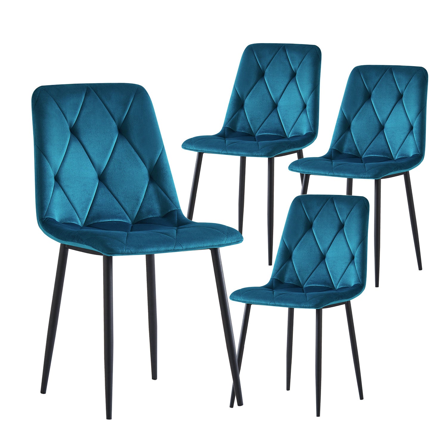 Esszimmerstühle 2er Set /4er Set VICKA – Polsterstuhl mit Steppung & Metallgestell | B&D home