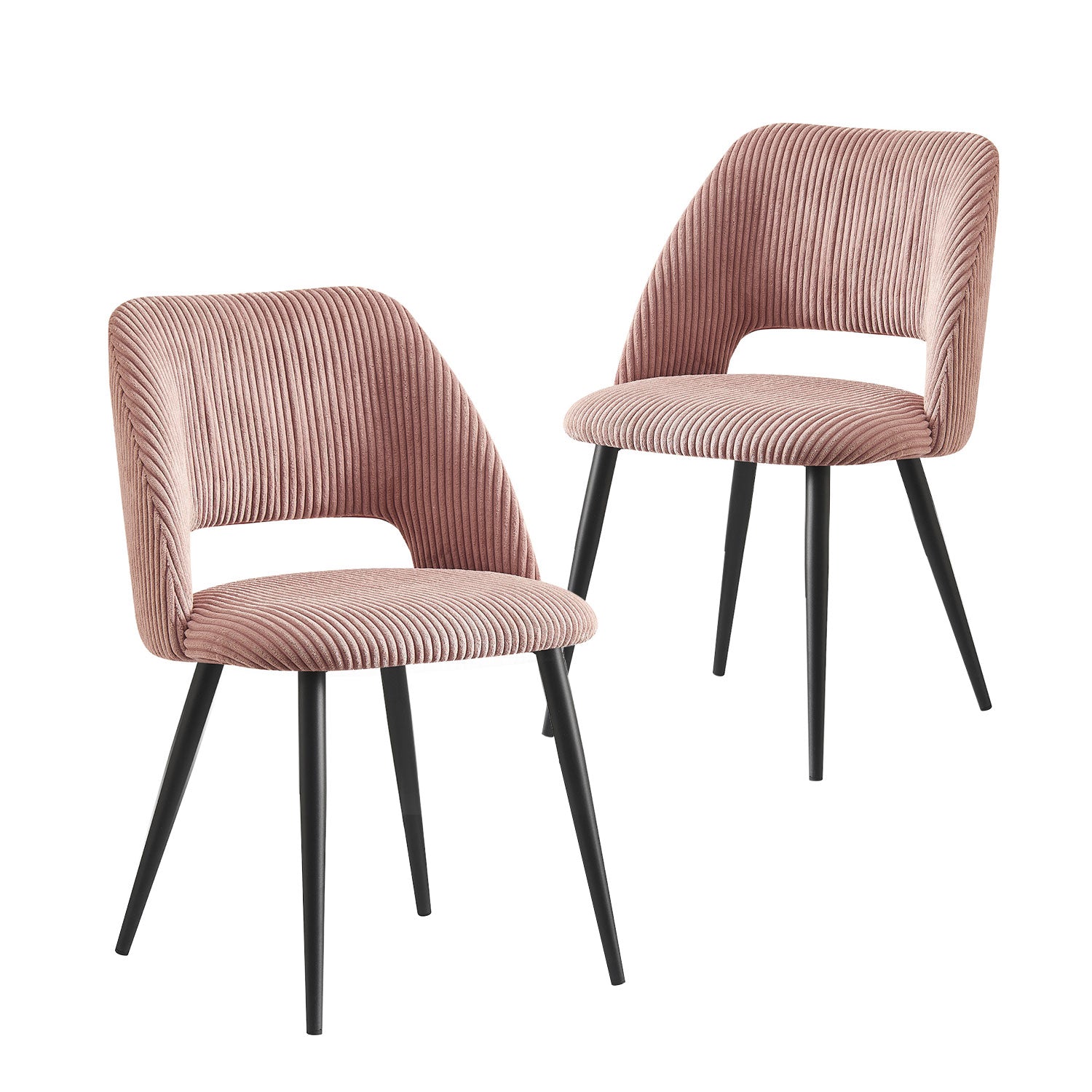 B-Ware Esszimmerstuhl VICKY, 2er Set, Rosa – Dubi Möbel