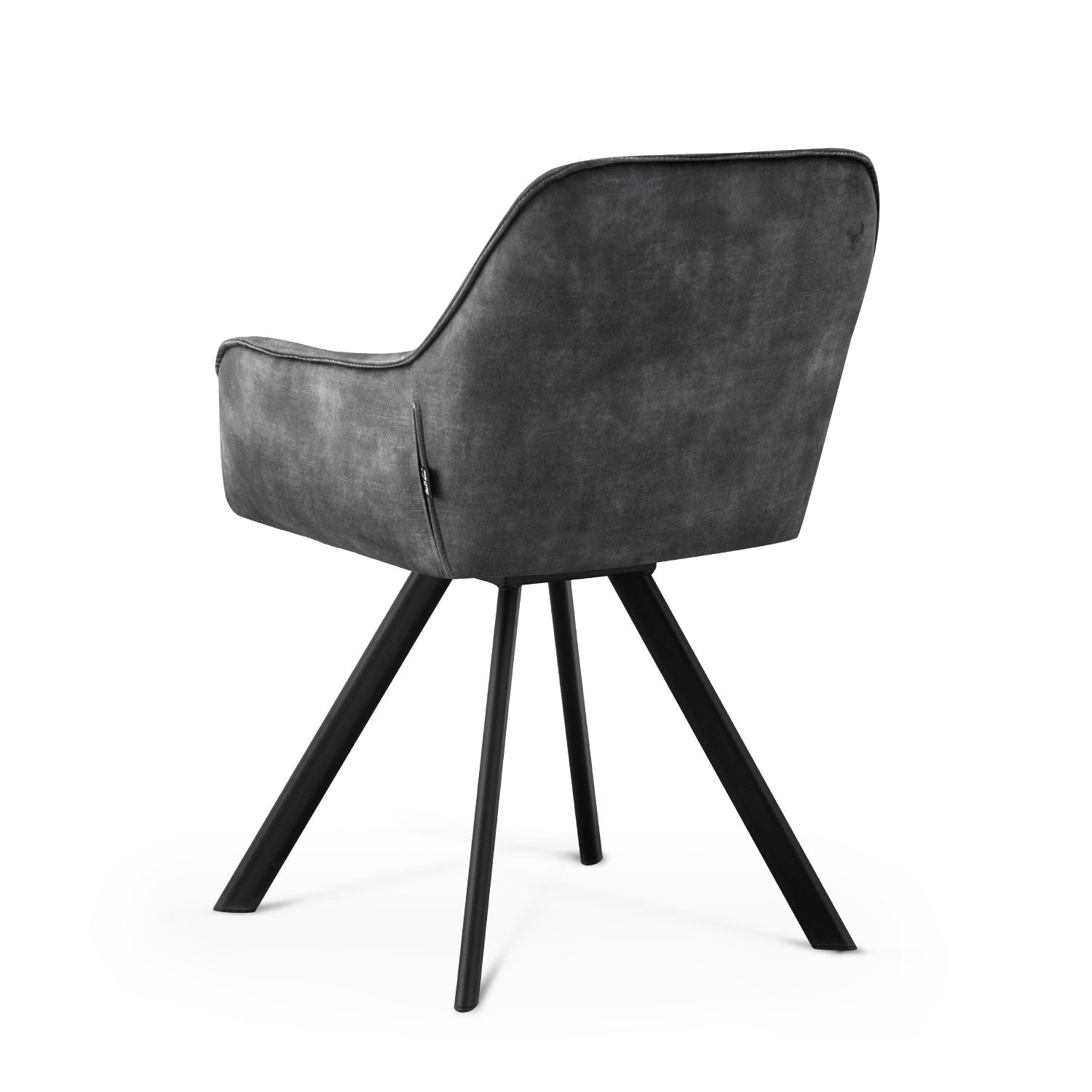 Drehstuhl DIETER 2er Set – Drehbarer Polsterstuhl mit Knopfsteppung & Metallgestell | B&D home