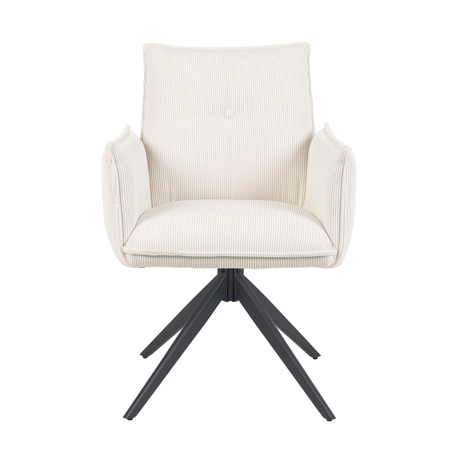 Esszimmerstuhl Mika-Nina 2er-Set | 360° drehbar | Metall pulverbeschichtet Matt-Schwarz | DUBI Möbel