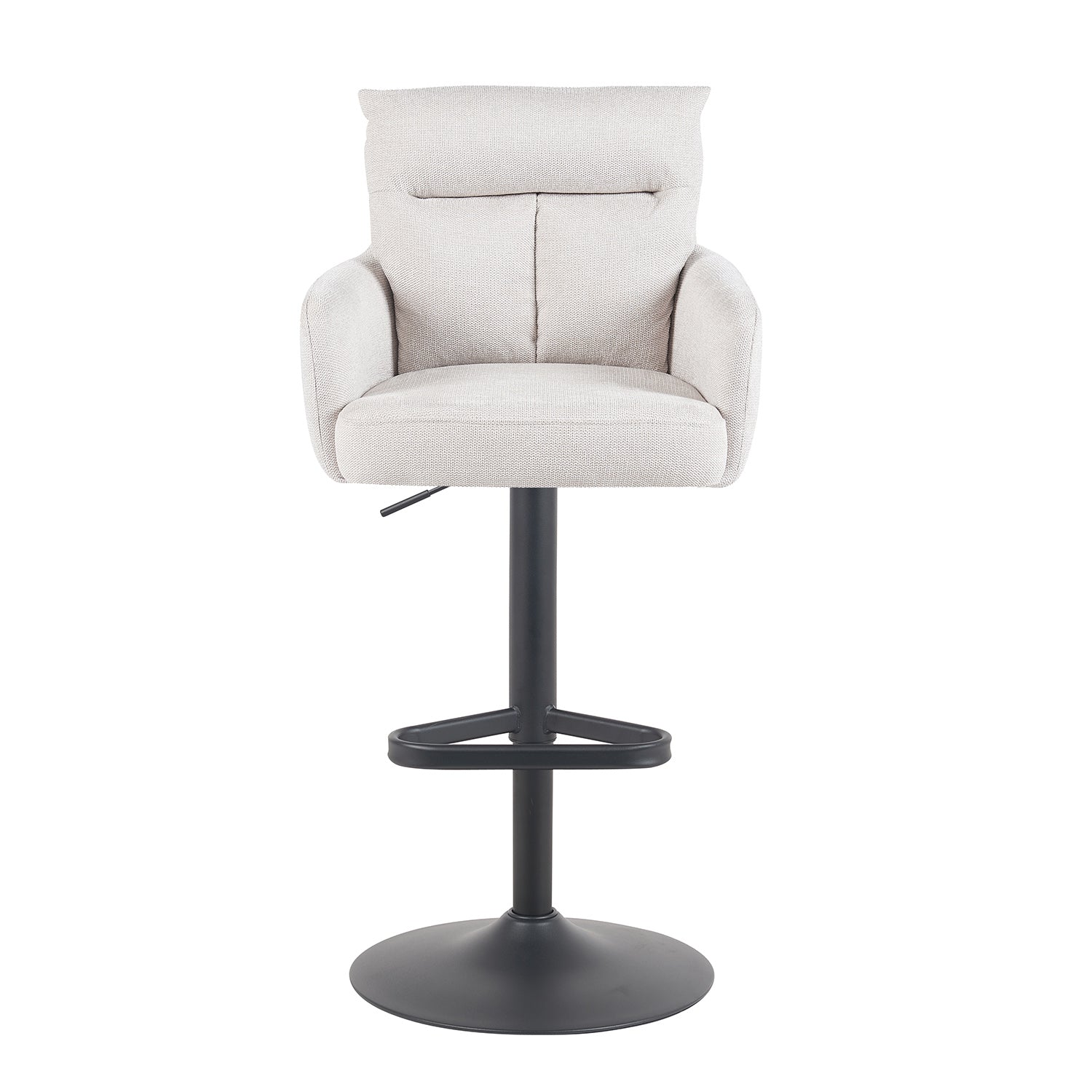Barhocker Aris 2er-Set | Gestell Matt-Schwarz | drehbar | höhenverstellbar | DUBI Möbel
