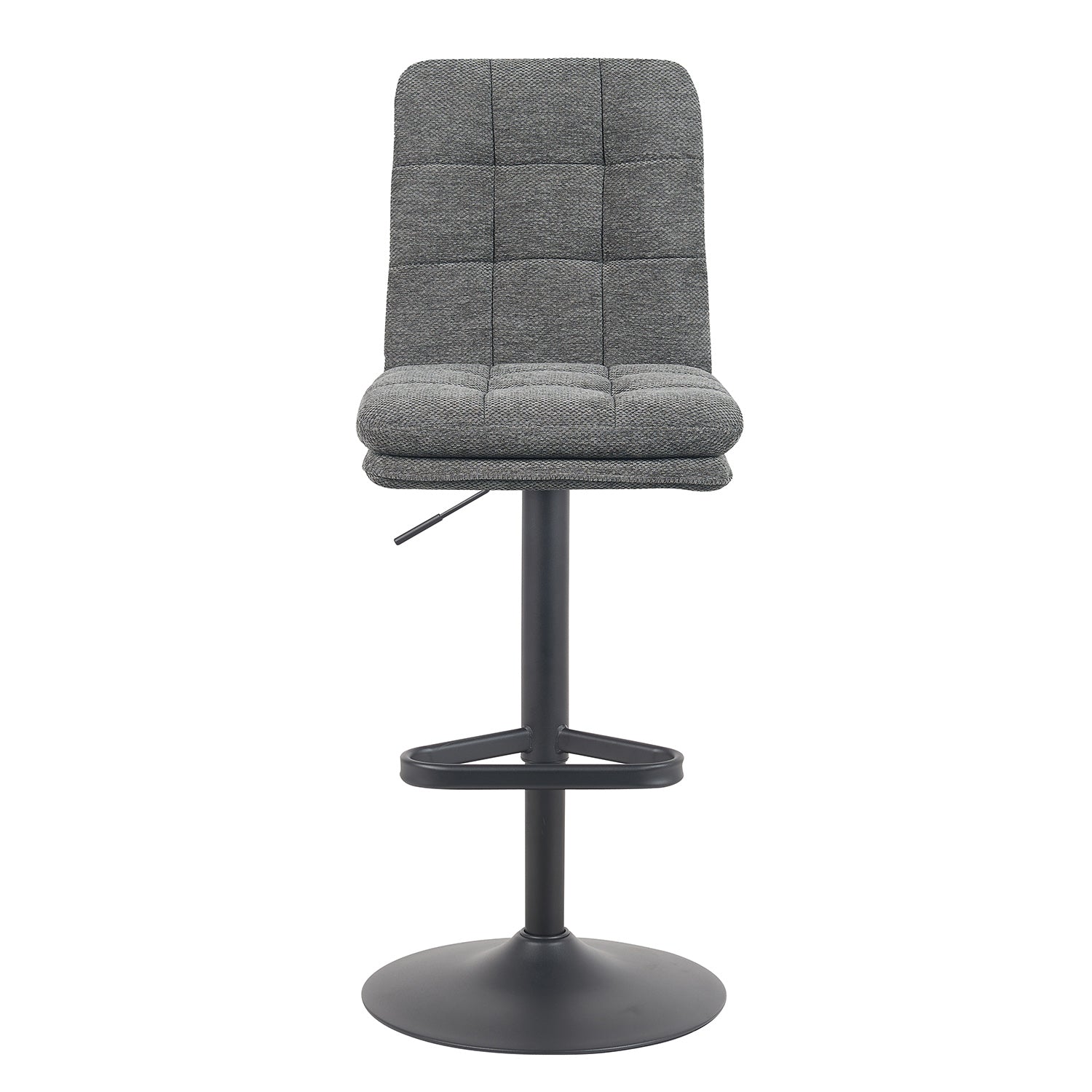 Barhocker Enno 2er-Set | Gestell Matt-Schwarz | drehbar | höhenverstellbar | DUBI Möbel