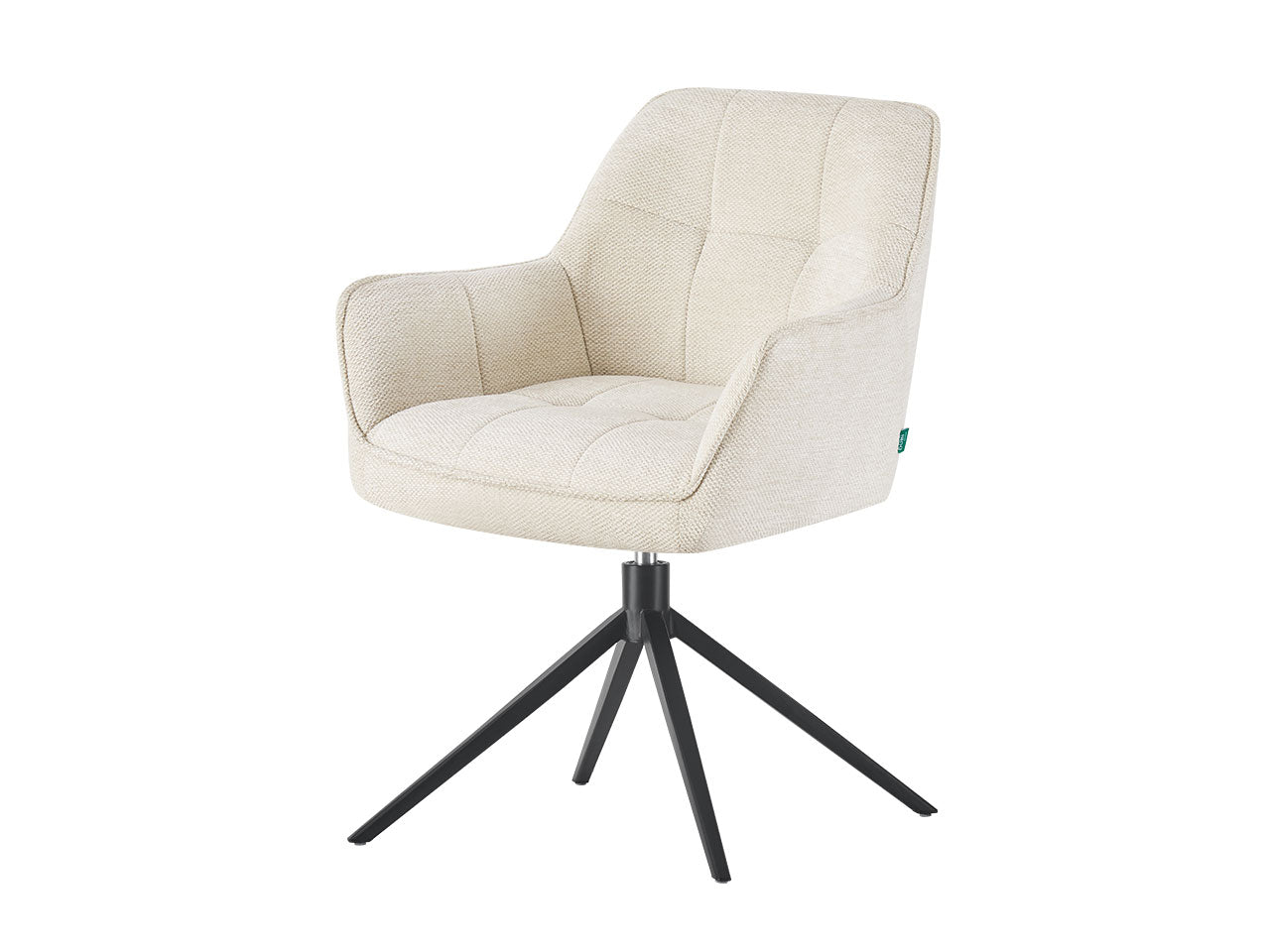 RETOURENRÜCKLÄUFER Esszimmerstuhl Thomas | 360° drehbar mit Rückholfunktion | Creme | DUBI Möbel