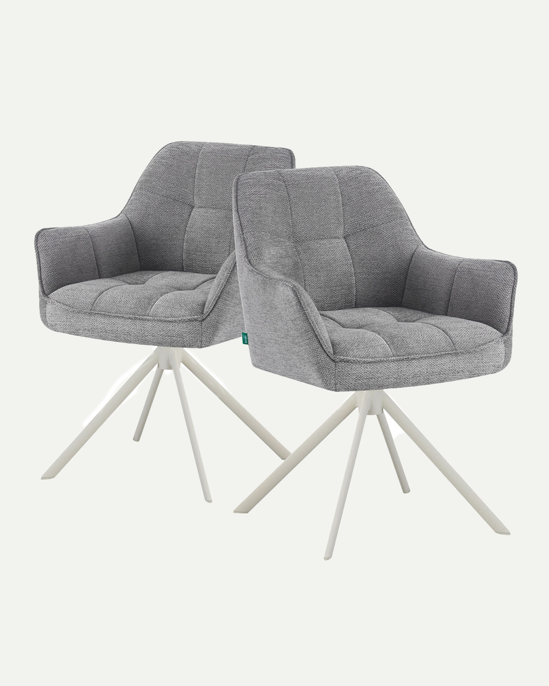 Esszimmerstühle THOMAS-DINA 2er Set | 360° drehbar mit Rückholfunktion | DUBI Möbel