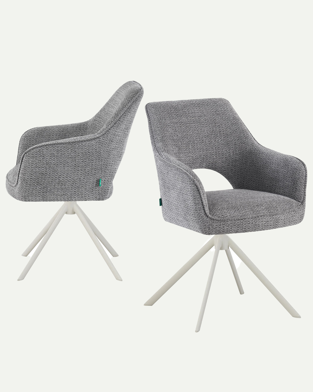 Esszimmerstühle THOMAS-CLEO 2er Set | 360° drehbar mit Rückholfunktion | DUBI Möbel