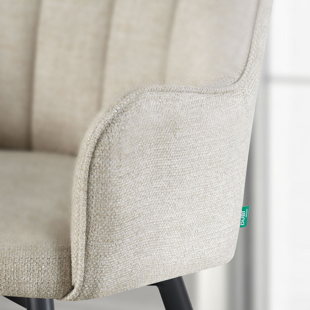RETOURENRÜCKLÄUFER Esszimmerstuhl Thomas | 180° drehbar mit Rückholfunktion |Creme| DUBI Möbel