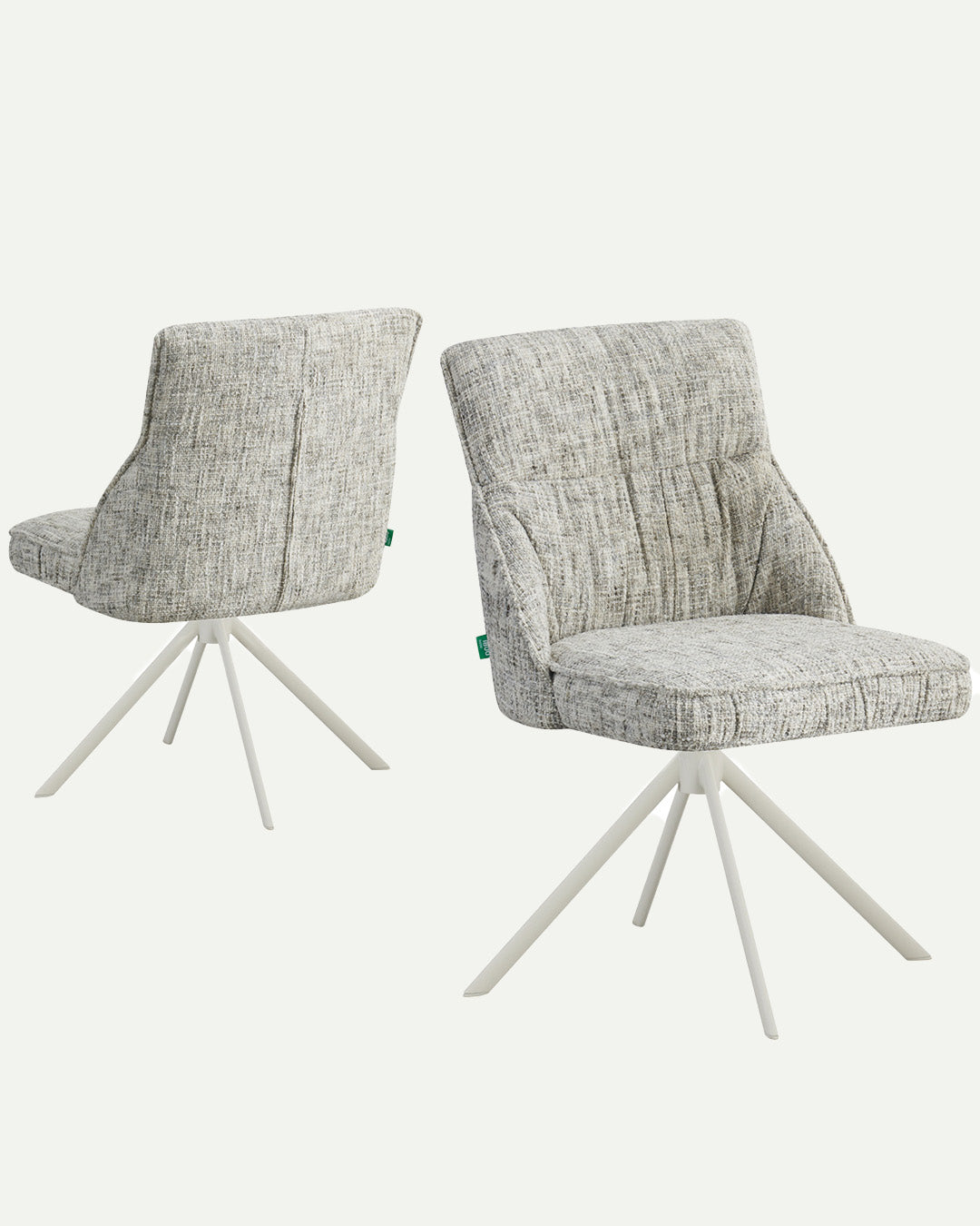 Esszimmerstühle LINNEA 2er Set | 360° drehbar mit Rückholfunktion | DUBI Möbel