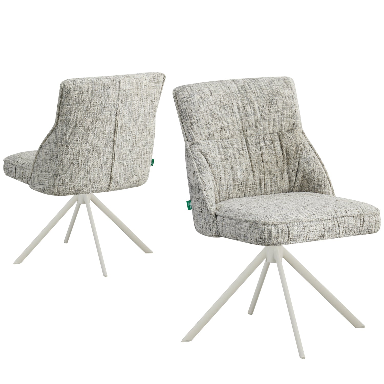 Esszimmerstühle LINNEA 2er Set | 360° drehbar mit Rückholfunktion | DUBI Möbel