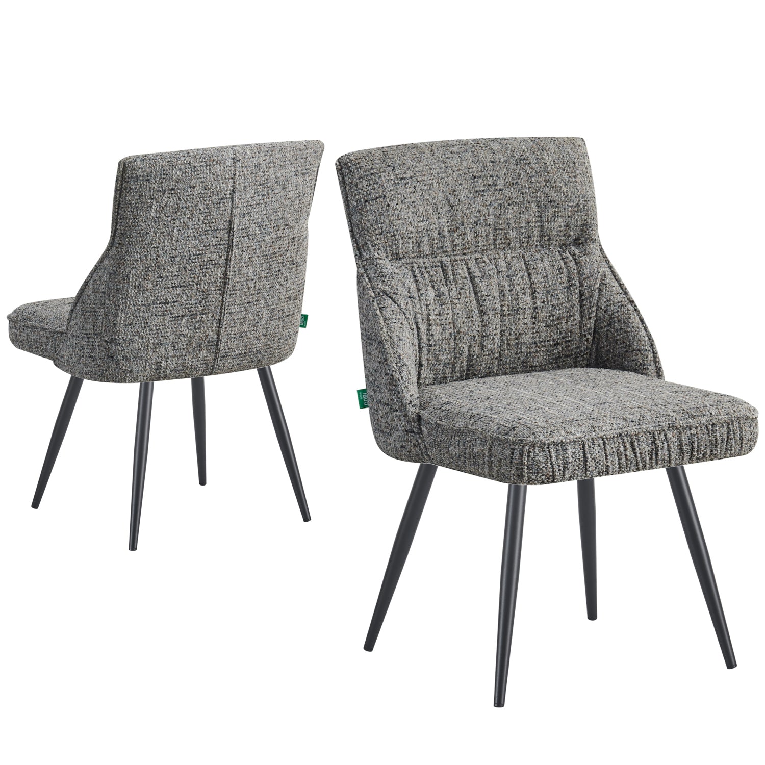Esszimmerstühle ALESSIA 2er Set | zeitloser Polsterstuhl mit Metallbeinen | DUBI Möbel