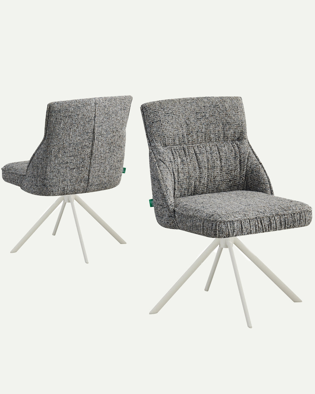 Esszimmerstühle LINNEA 2er Set | 360° drehbar mit Rückholfunktion | DUBI Möbel