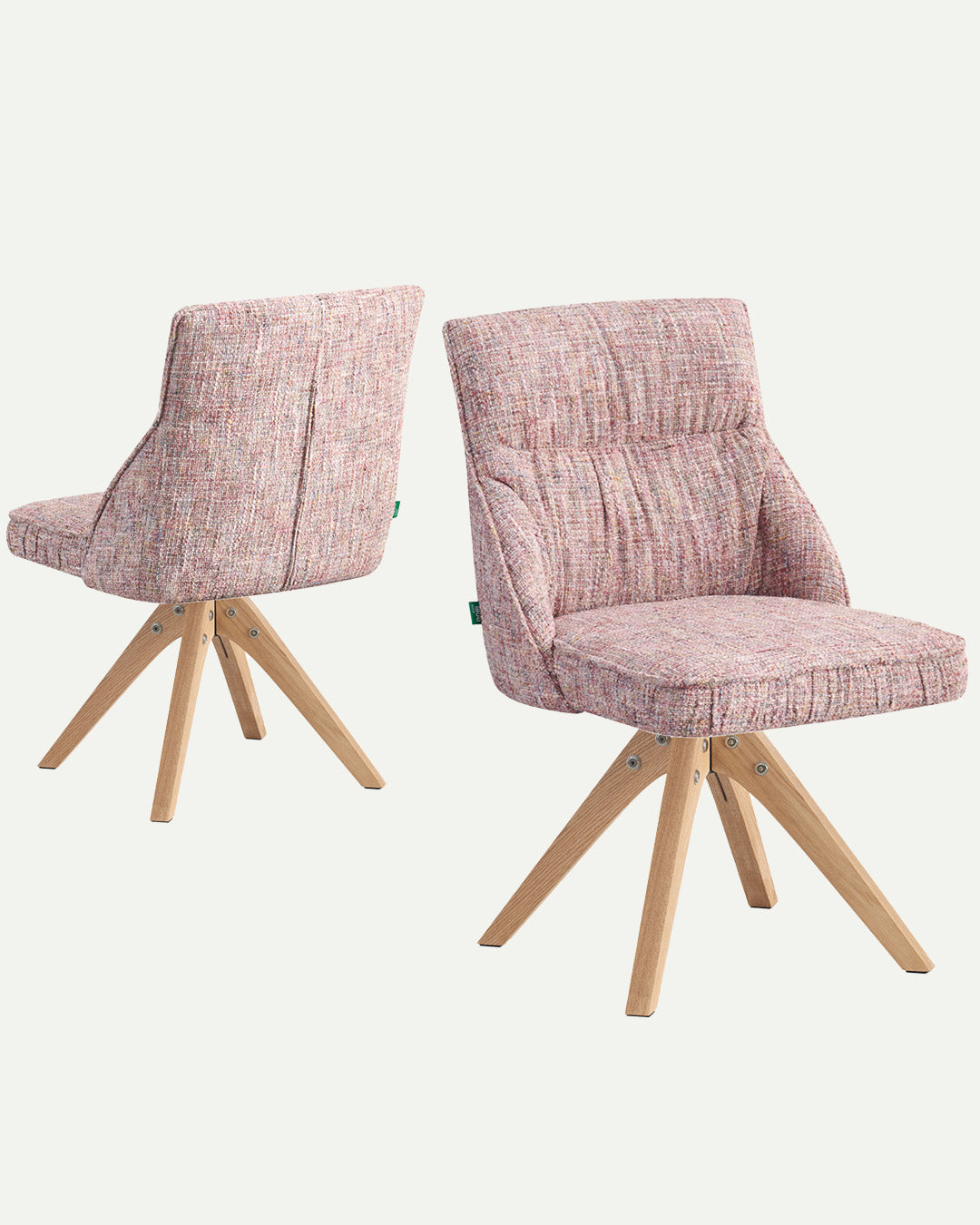 Esszimmerstühle TALINA 2er Set | 360° drehbares Holzgestell | DUBI Möbel