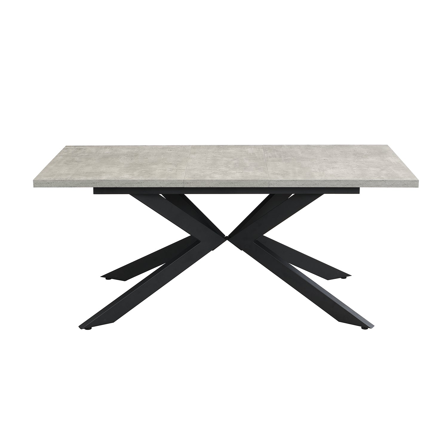 Ausziehtisch MALTE | mit 2 Einlegeplatten | 140-220x90x76 cm | Gestell Schwarz pulverbeschichtet | DUBI Möbel