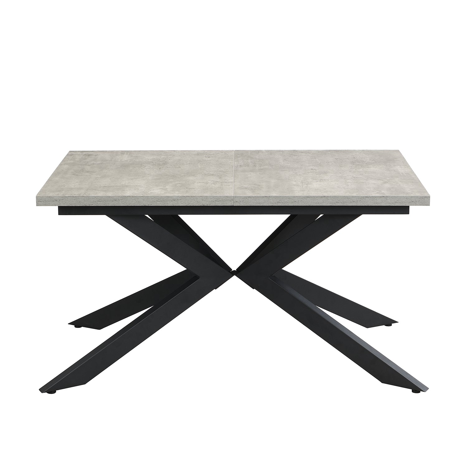 Ausziehtisch MALTE | mit 2 Einlegeplatten | 140-220x90x76 cm | Gestell Schwarz pulverbeschichtet | DUBI Möbel