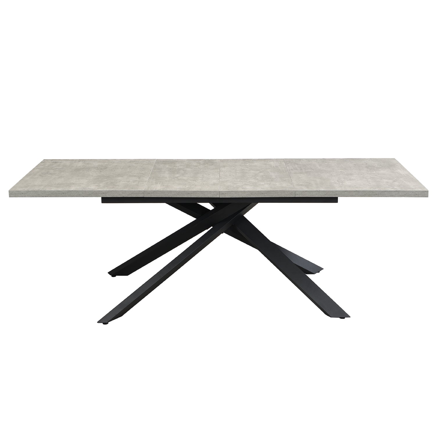 Ausziehtisch MALTE | mit 2 Einlegeplatten | 140-220x90x76 cm | Gestell Schwarz pulverbeschichtet | DUBI Möbel