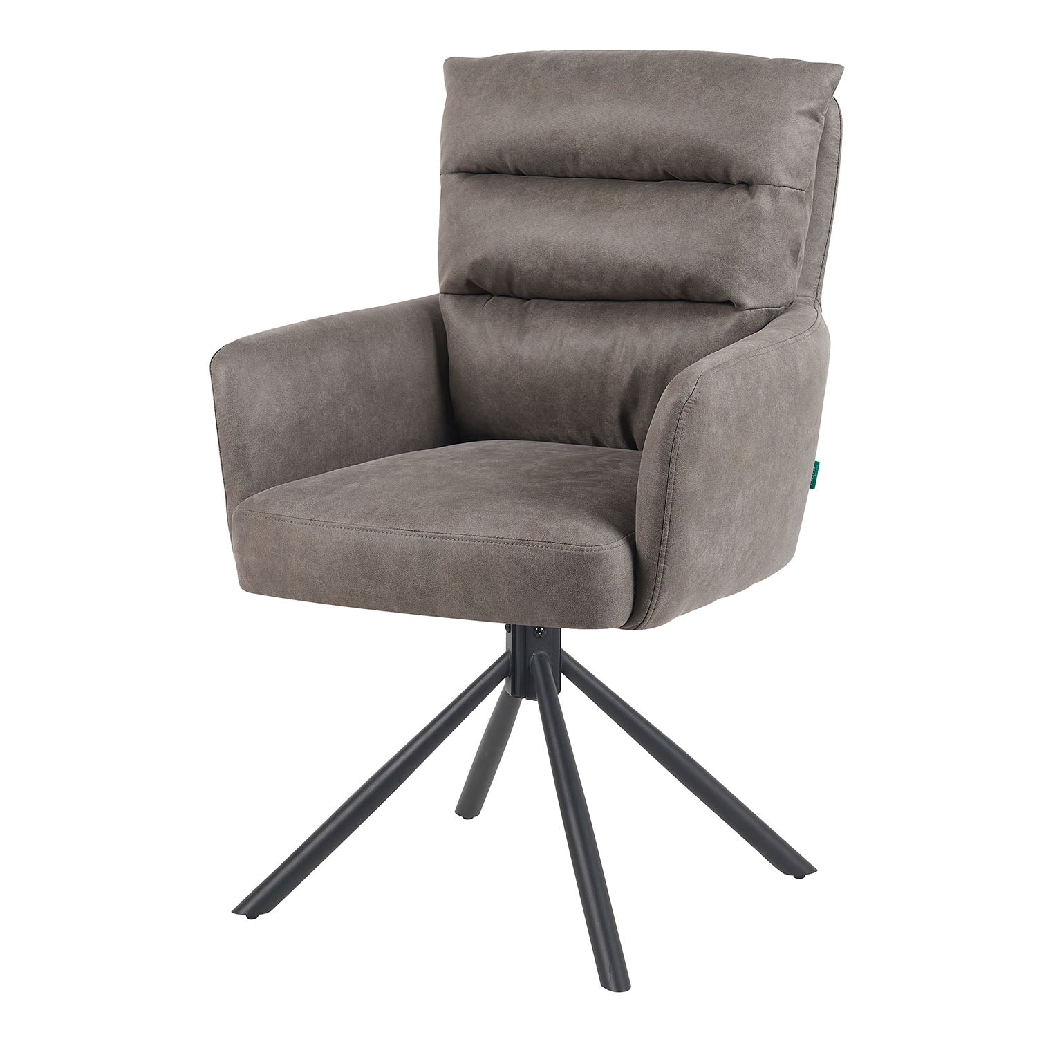 Esszimmerstuhl Mika-Jana 2er-Set | 360° drehbar | Metall pulverbeschichtet Matt Schwarz | DUBI Möbel