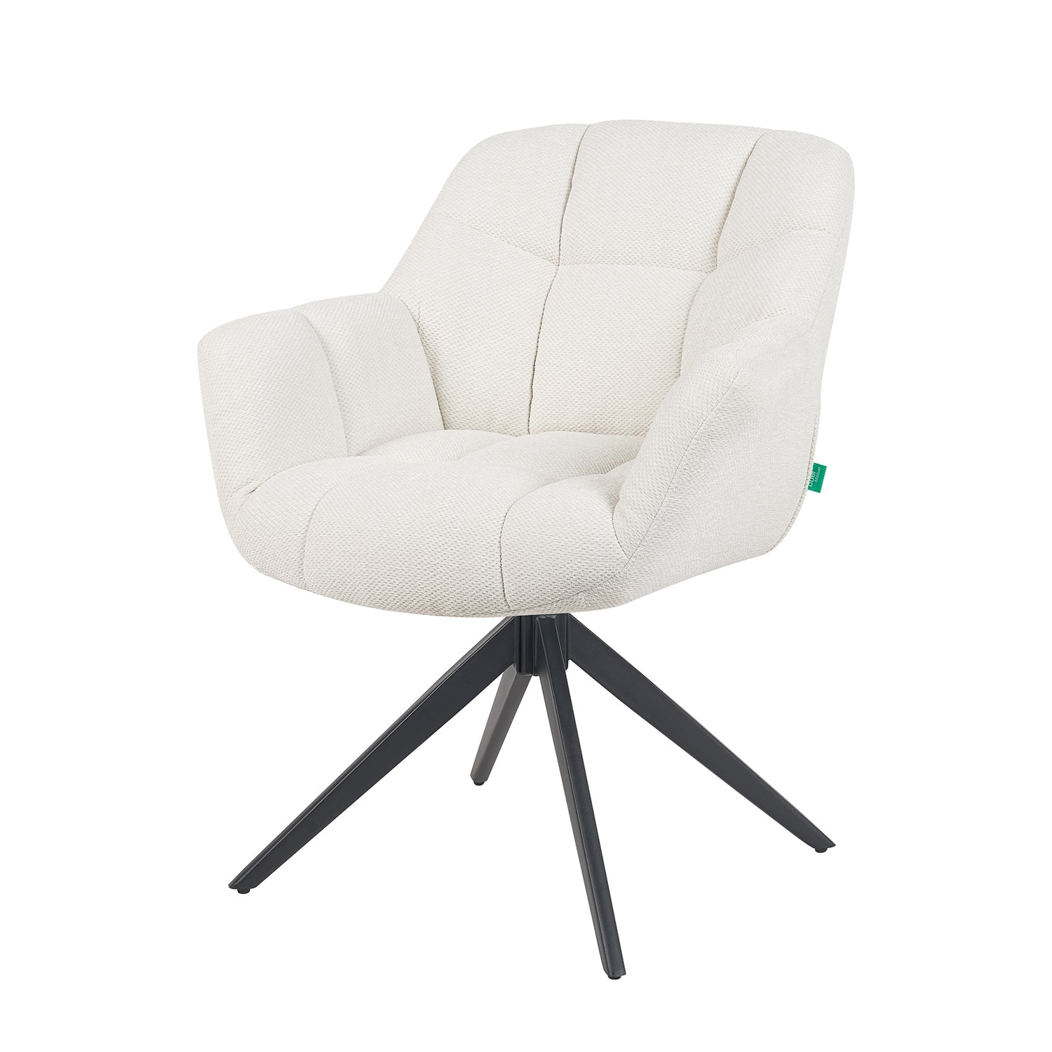 Esszimmerstuhl Mika-Mila 2er-Set | 360° drehbar | Metall pulverbeschichtet Matt-Schwarz | DUBI Möbel