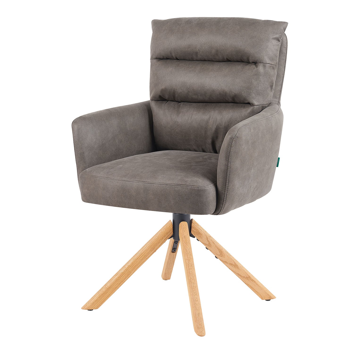 Esszimmerstuhl Mika-Jule 2er-Set | 360° drehbar | Rückstellfunktion | Eiche geölt Natur | DUBI Möbel