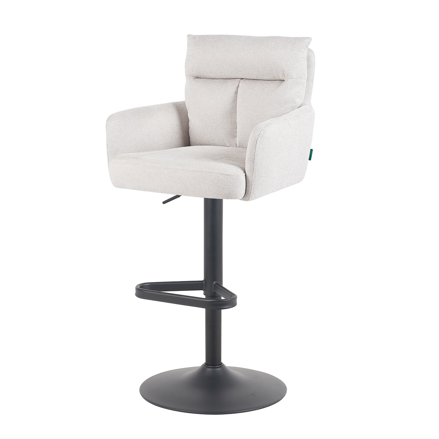 Barhocker Aris 2er-Set | Gestell Matt-Schwarz | drehbar | höhenverstellbar | DUBI Möbel