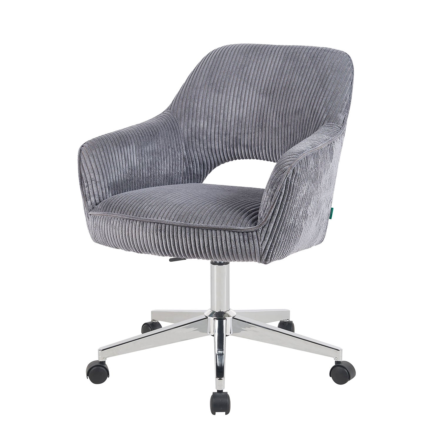 Bürostuhl Mika-Faro 2er-Set | mit Rollen | 360° drehbar | höhenverstellbar | Chrom | DUBI Möbel