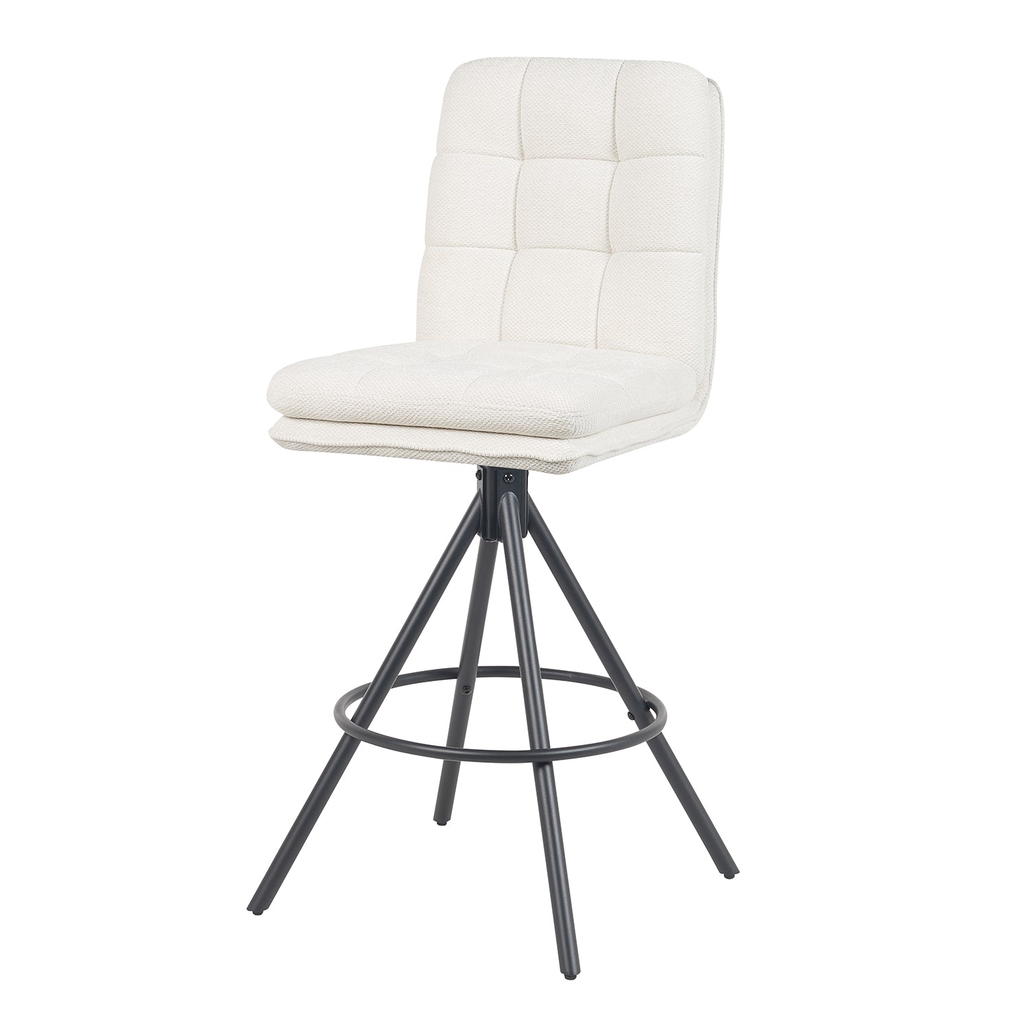 Barhocker Tayo 2er-Set | Gestell Matt-Schwarz | drehbar | DUBI Möbel