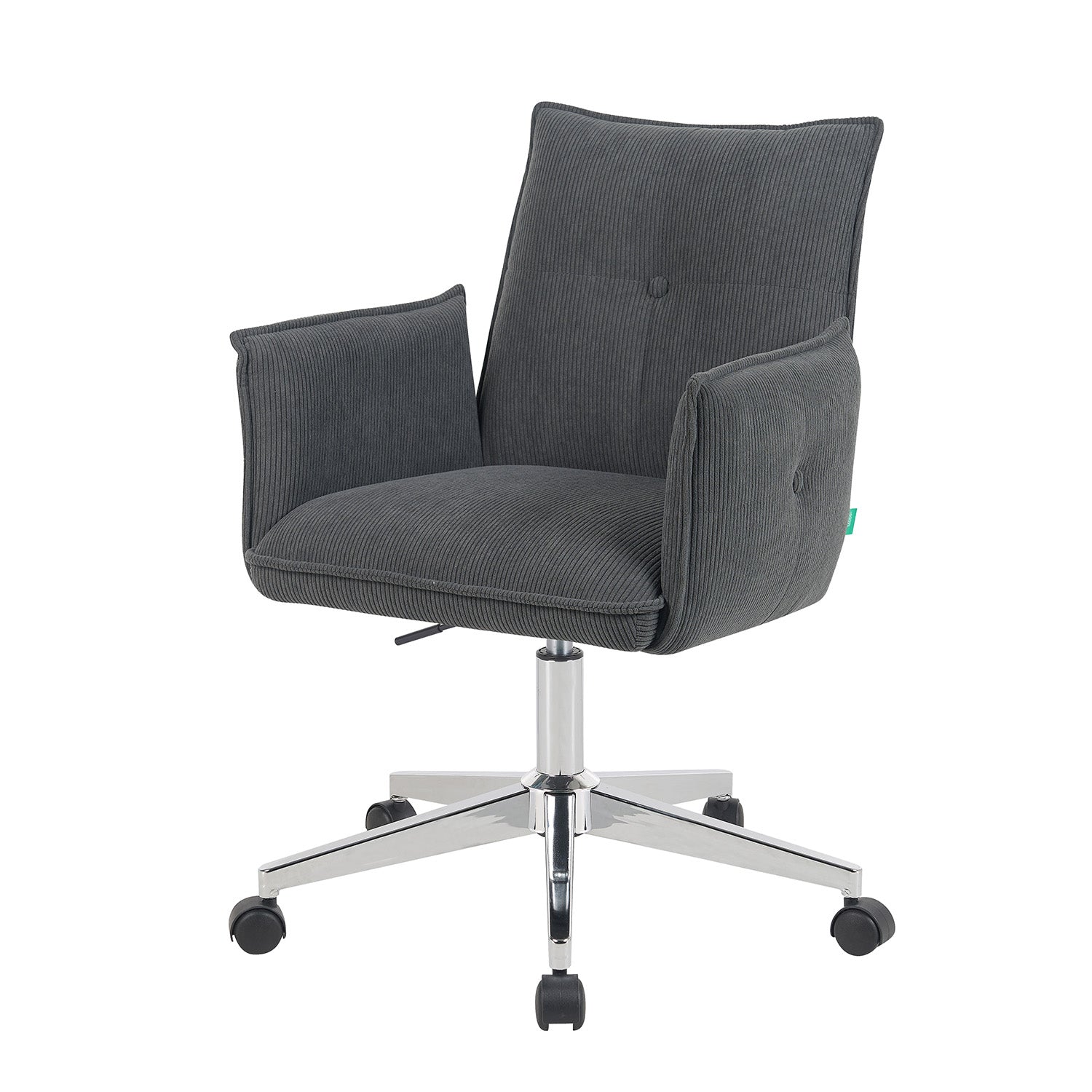 Bürostuhl Mika-Cleo 2er-Set | mit Rollen | 360° drehbar | höhenverstellbar | Chrom | DUBI Möbel