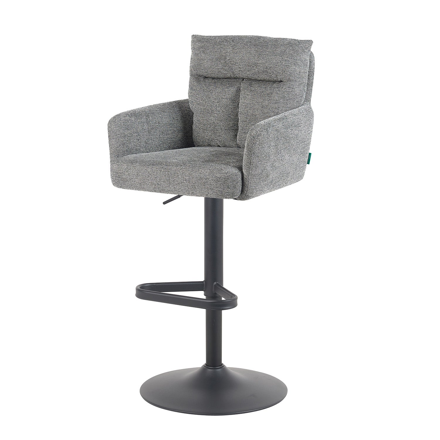 Barhocker Aris 2er-Set | Gestell Matt-Schwarz | drehbar | höhenverstellbar | DUBI Möbel