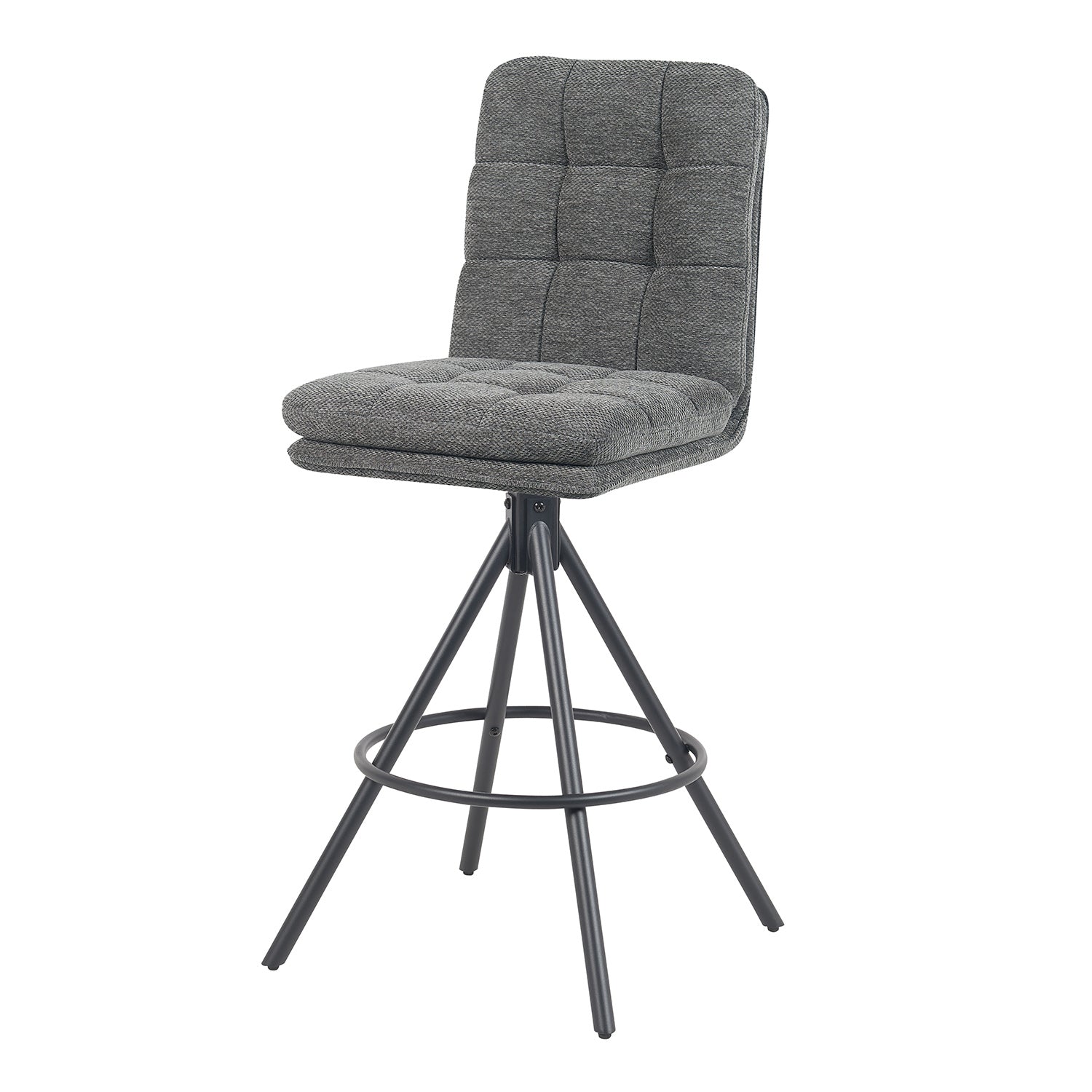 Barhocker Tayo 2er-Set | Gestell Matt-Schwarz | drehbar | DUBI Möbel
