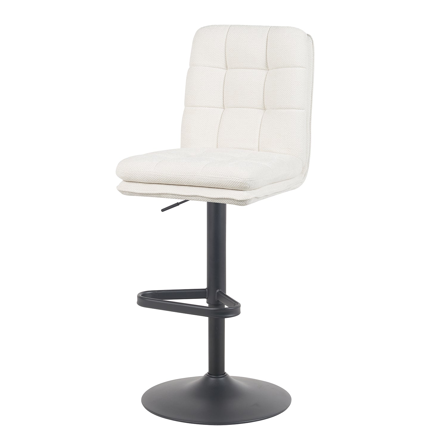 Barhocker Enno 2er-Set | Gestell Matt-Schwarz | drehbar | höhenverstellbar | DUBI Möbel