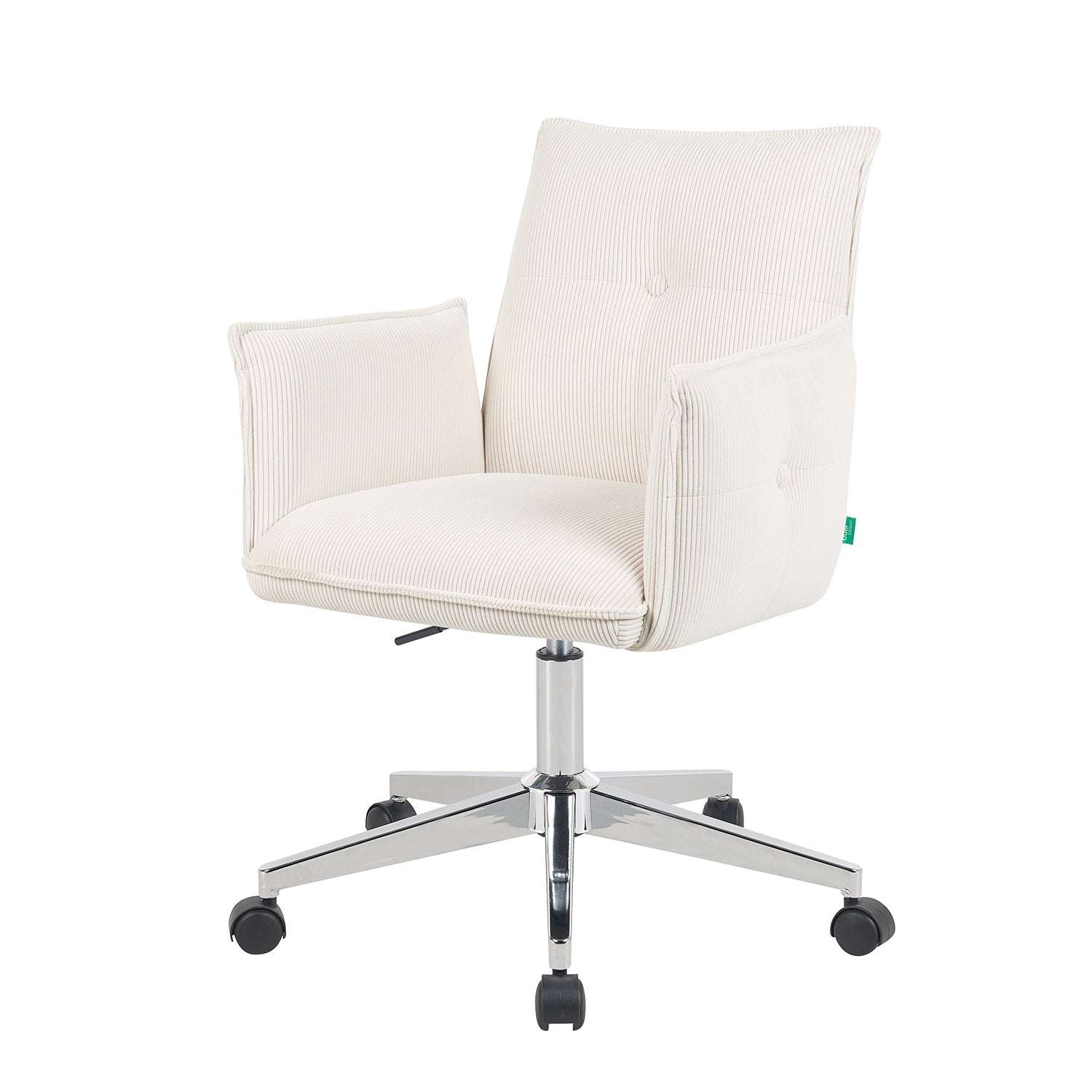 Bürostuhl Mika-Cleo 2er-Set | mit Rollen | 360° drehbar | höhenverstellbar | Chrom | DUBI Möbel