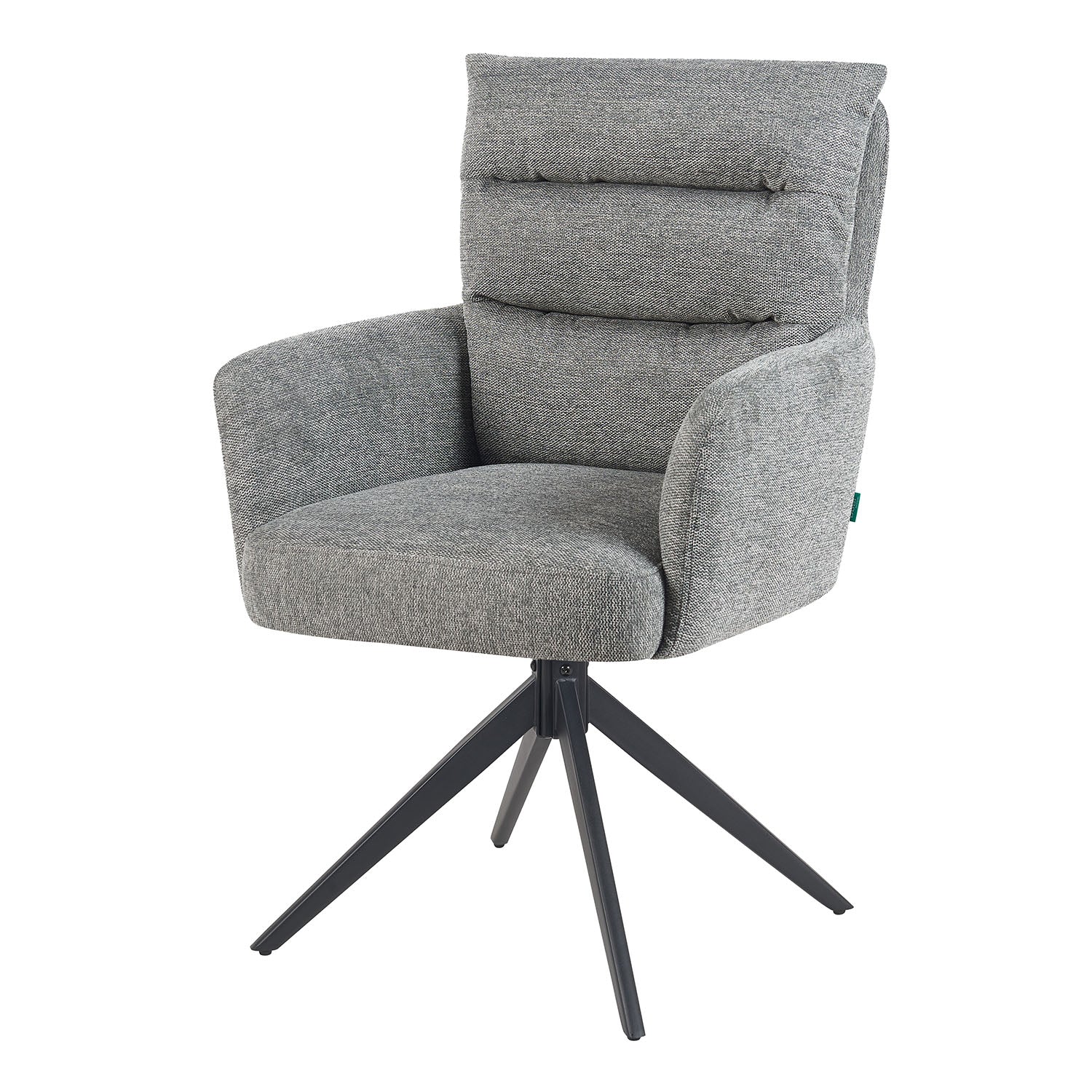 Esszimmerstuhl Mika-Alva 2er-Set | 360° drehbar | Metall pulverbeschichtet Matt-Schwarz | DUBI Möbel