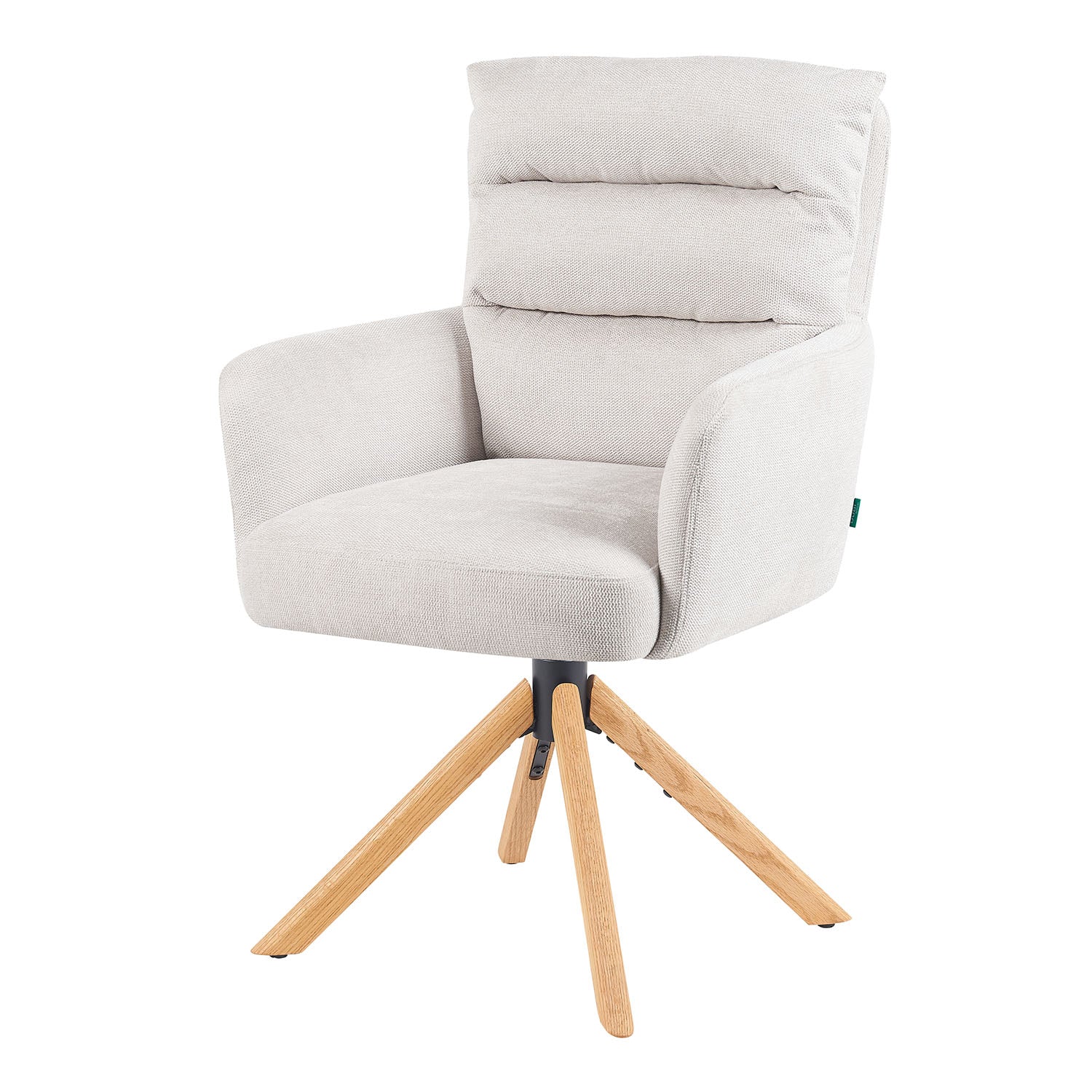 Esszimmerstuhl Mika-Jule 2er-Set | 360° drehbar | Rückstellfunktion | Eiche geölt Natur | DUBI Möbel