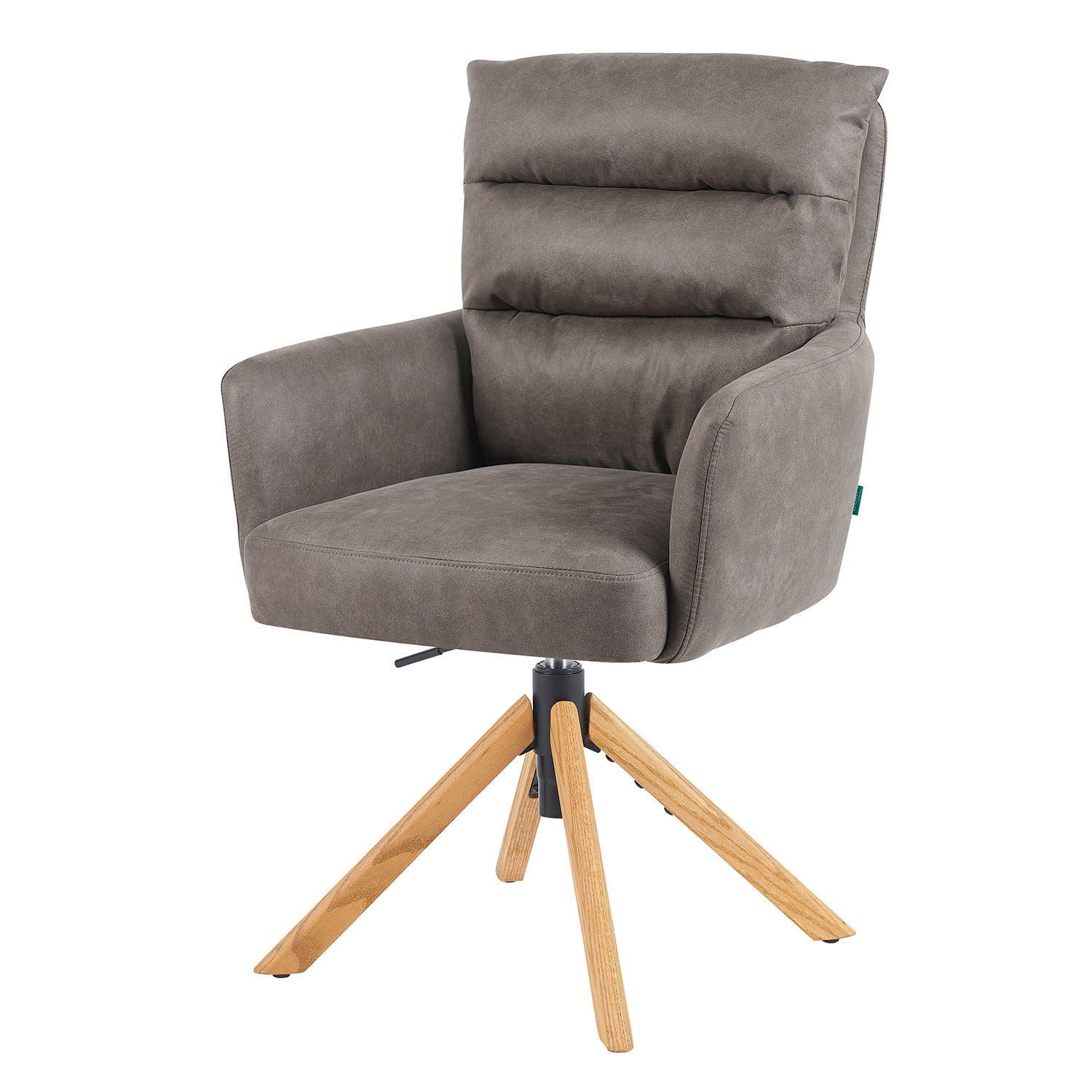 Esszimmerstuhl Mika-Tesa 2er-Set | 360° drehbar | höhenverstellbar | Eiche geölt Natur | DUBI Möbel
