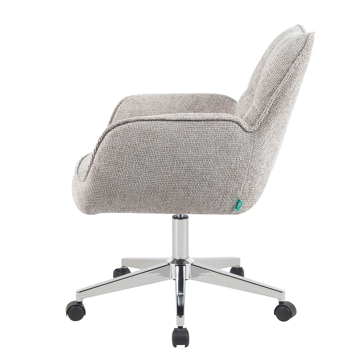 Bürostuhl Mika-Tabea 2er-Set | mit Rollen | 360° drehbar | höhenverstellbar | Chrom | DUBI Möbel