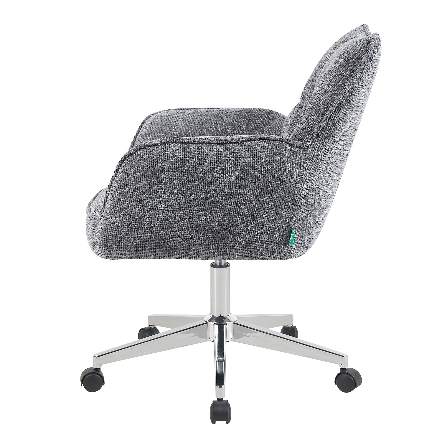 Bürostuhl Mika-Tabea 2er-Set | mit Rollen | 360° drehbar | höhenverstellbar | Chrom | DUBI Möbel
