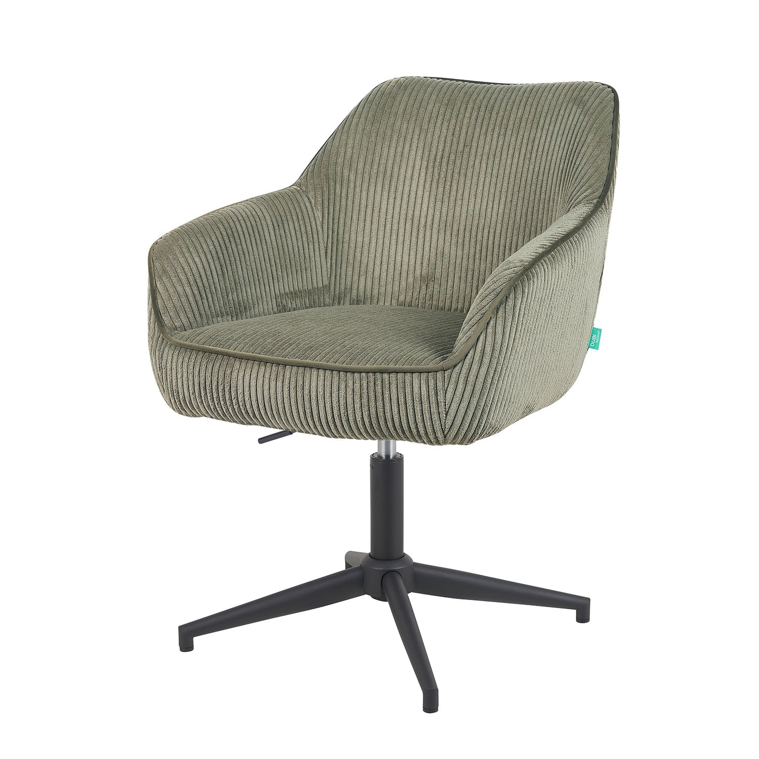 Esszimmerstuhl Mika-Caro 2er-Set | 360° drehbar | höhenverstellbar | Metall pulverbeschichtet Matt-Schwarz | DUBI Möbel
