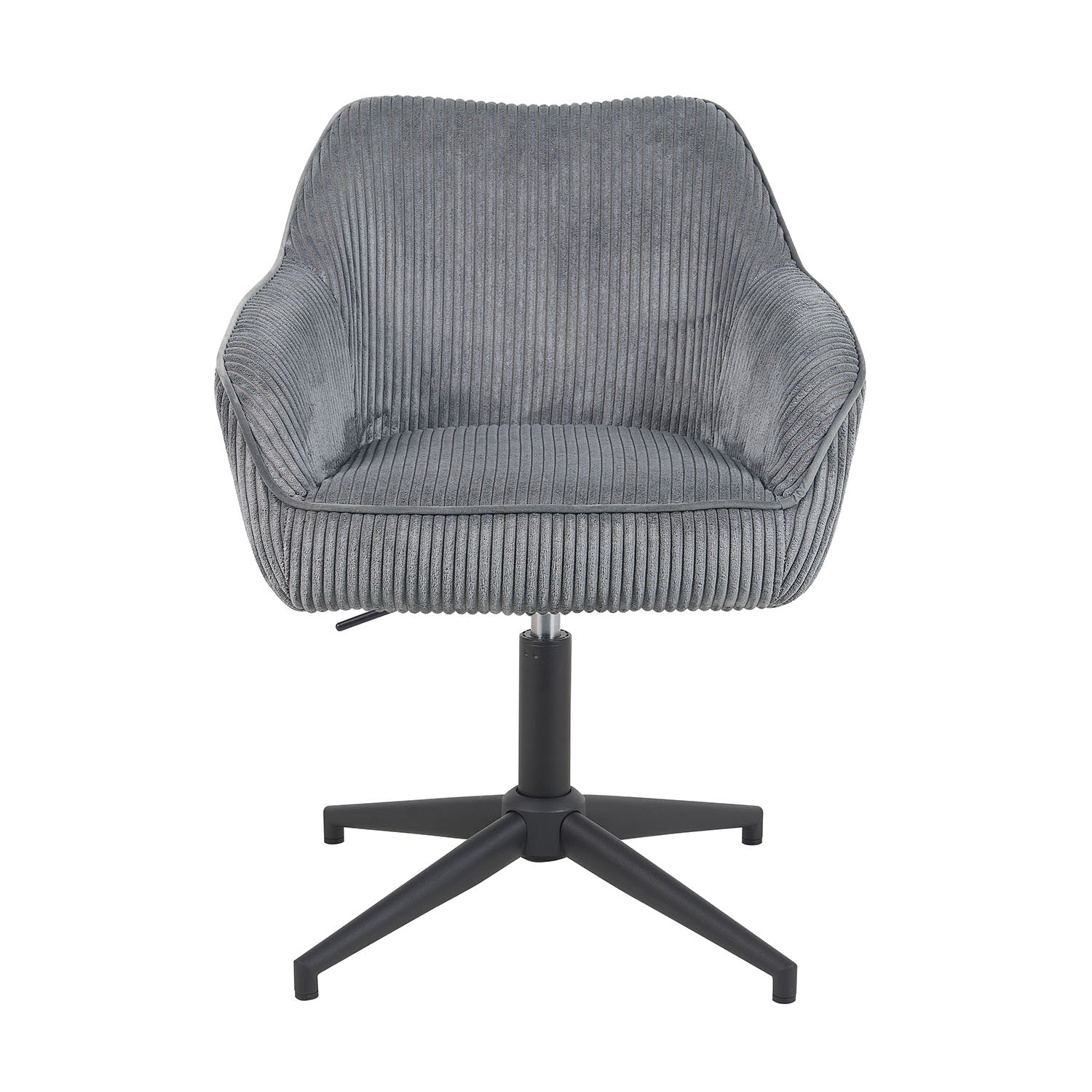 Esszimmerstuhl Mika-Caro 2er-Set | 360° drehbar | höhenverstellbar | Metall pulverbeschichtet Matt-Schwarz | DUBI Möbel