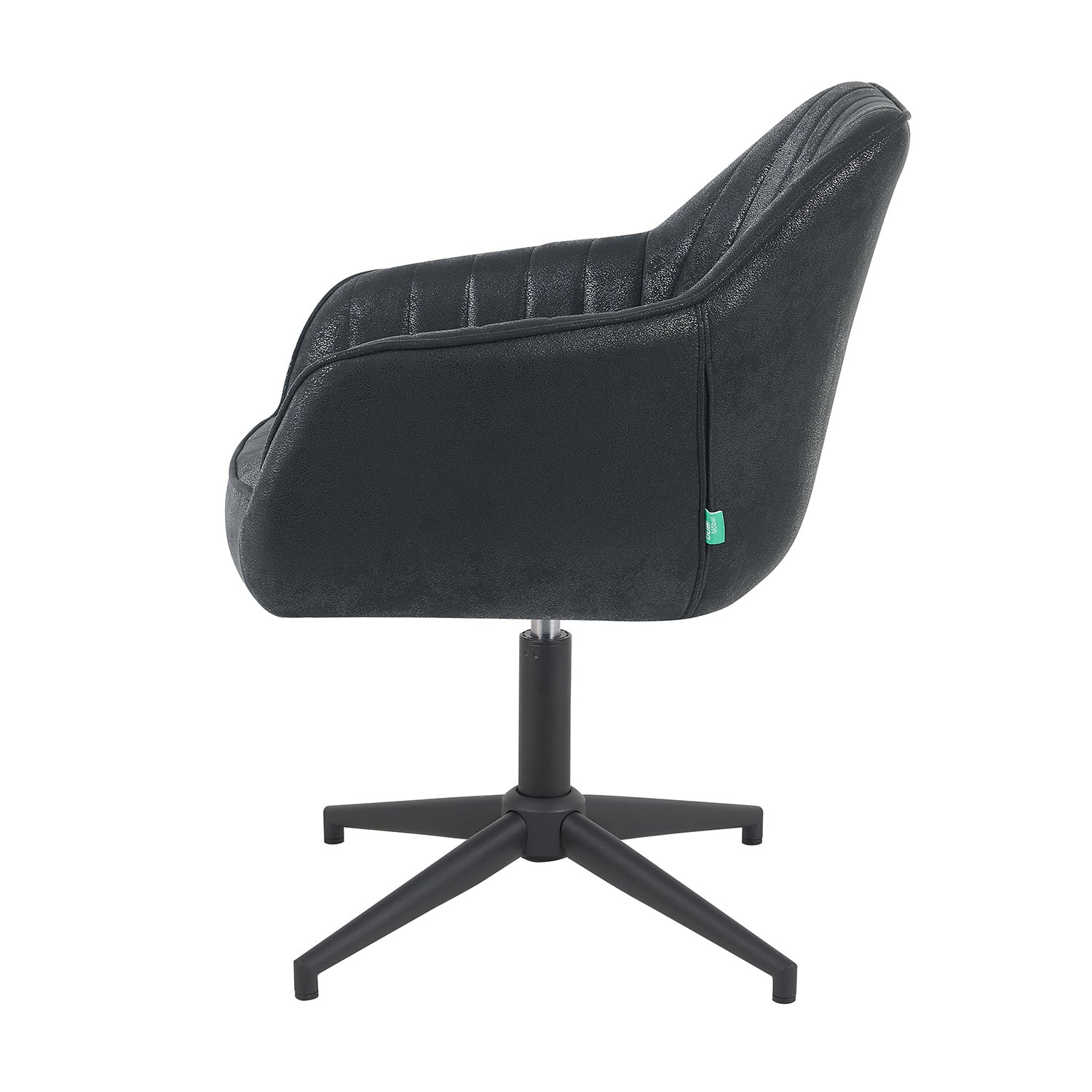 Esszimmerstuhl Mika-Caro 2er-Set | 360° drehbar | höhenverstellbar | Metall pulverbeschichtet Matt-Schwarz | DUBI Möbel