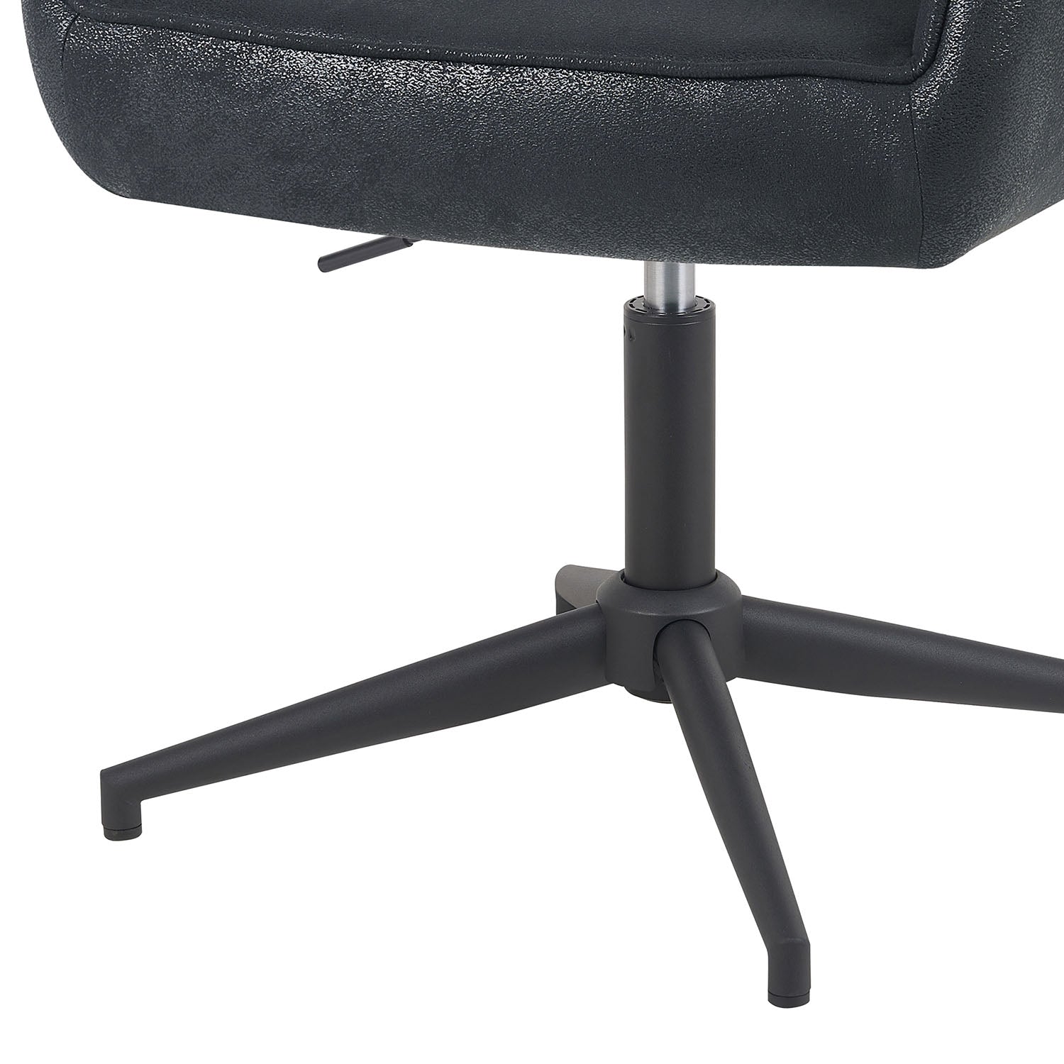 Esszimmerstuhl Mika-Caro 2er-Set | 360° drehbar | höhenverstellbar | Metall pulverbeschichtet Matt-Schwarz | DUBI Möbel